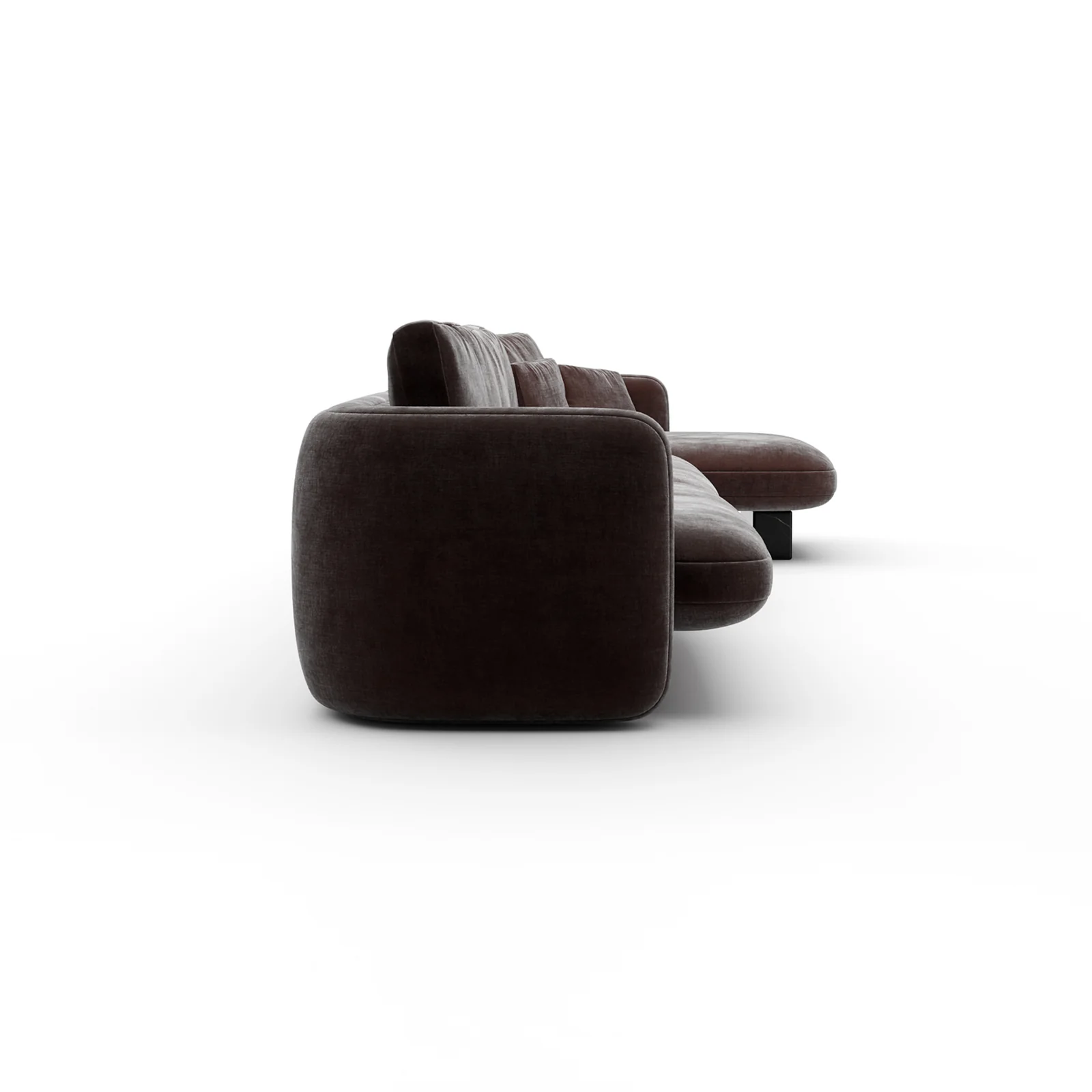 Overlap Right Chaise Sec Large Dk Taupe — view 3