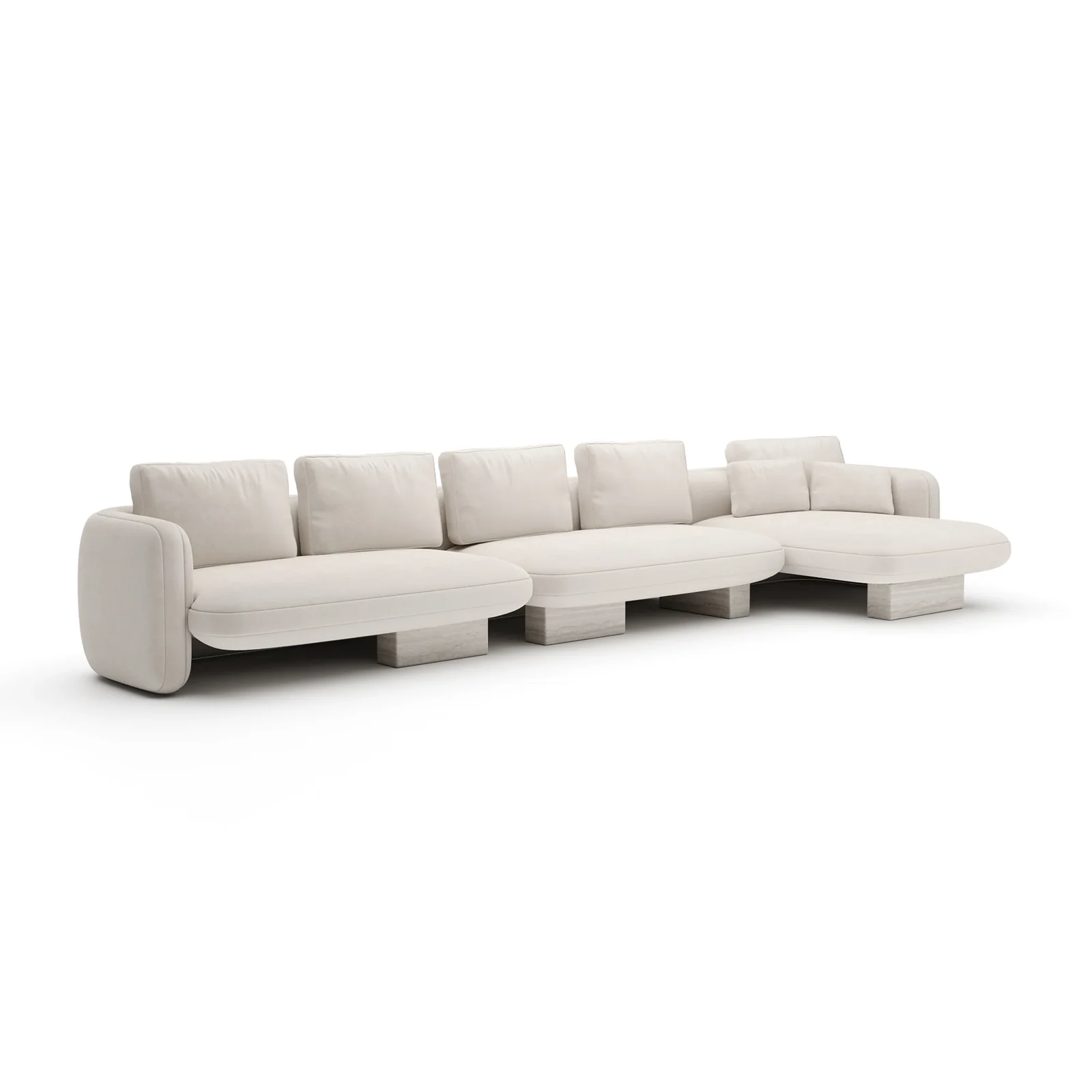 Overlap Right Chaise Sec Large Ecru — view 2