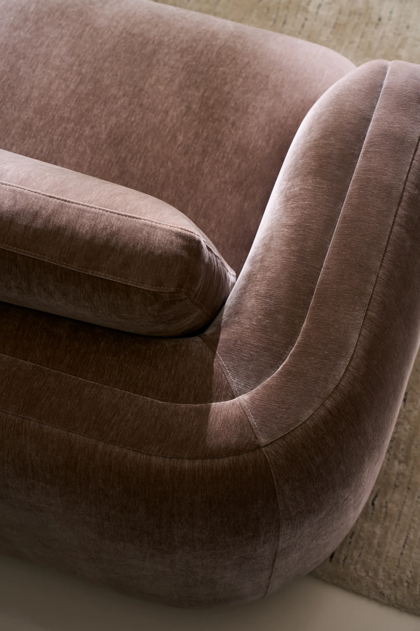 Overlap Right Chaise Sec Small Dk Taupe — view 3
