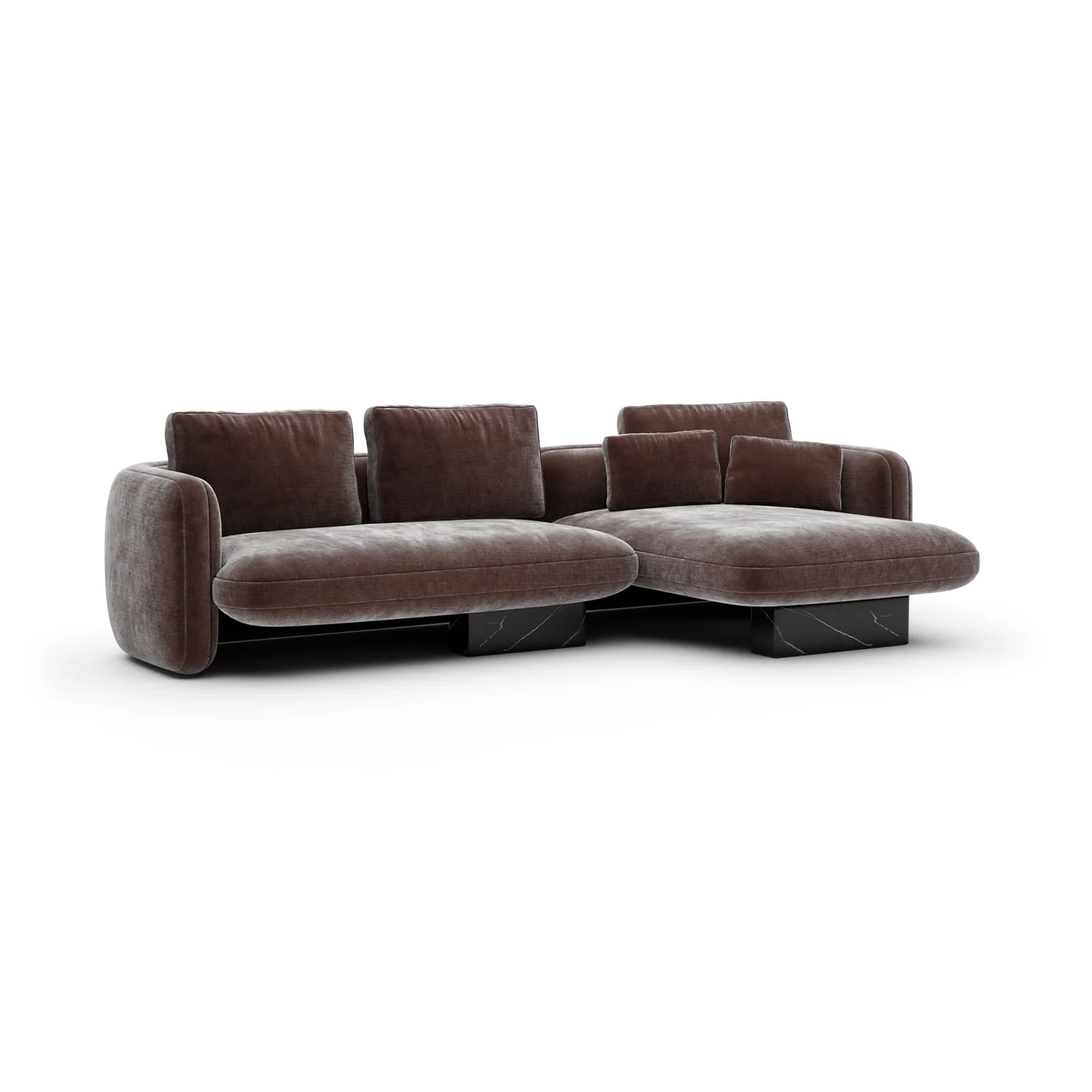 Overlap Right Chaise Sec Small Dk Taupe — view 4