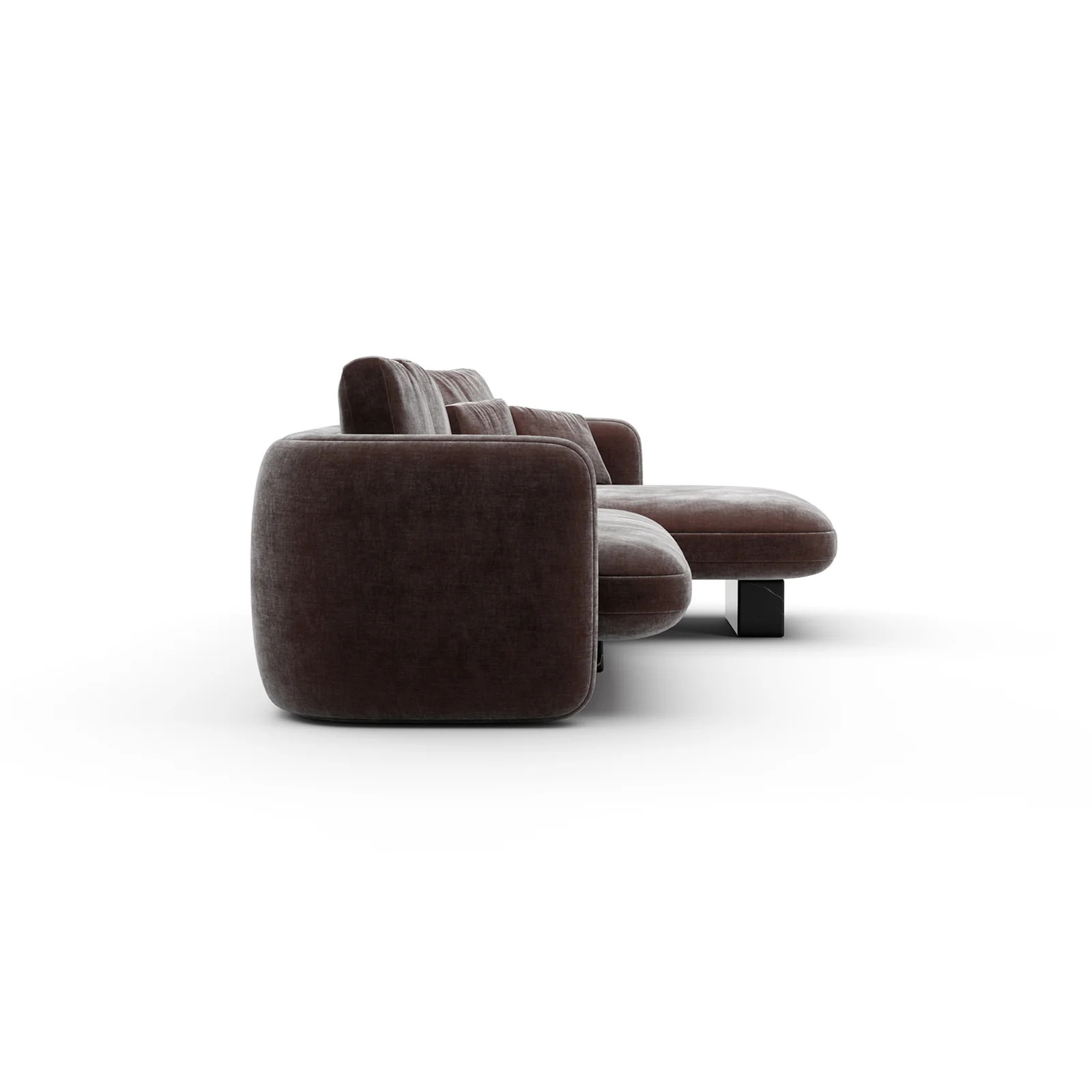 Overlap Right Chaise Sec Small Dk Taupe — view 5