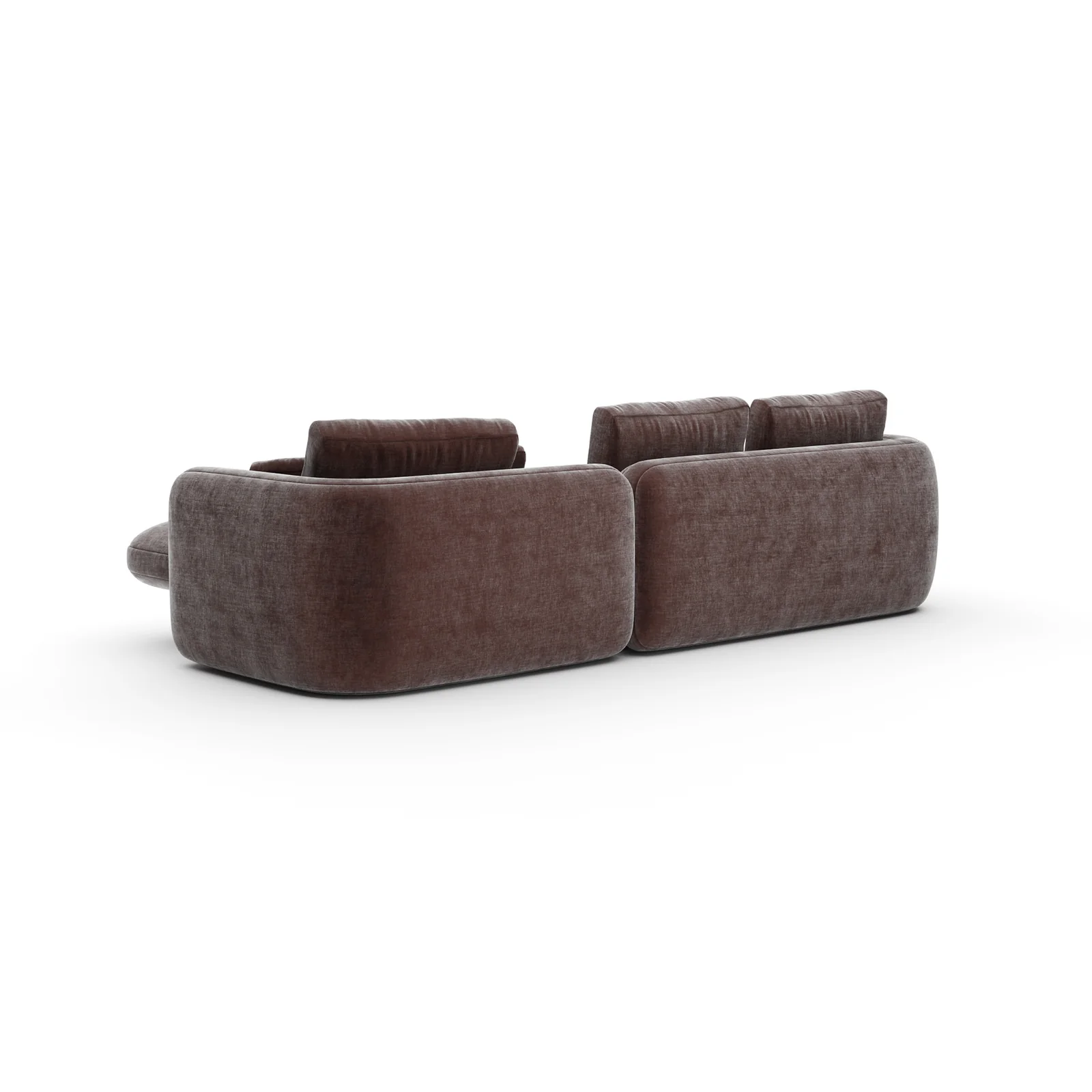 Overlap Right Chaise Sec Small Dk Taupe — view 6