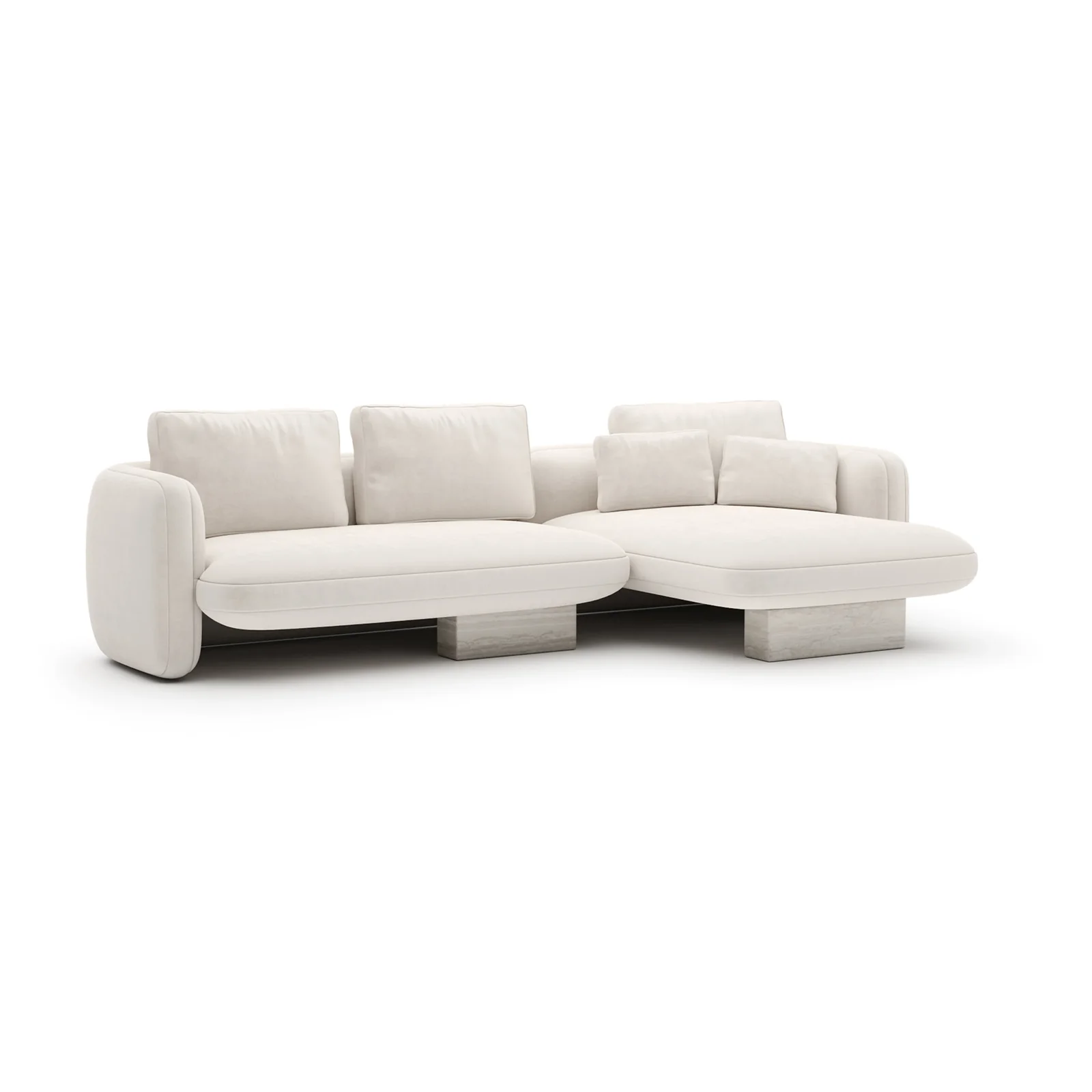 Overlap Right Chaise Sec Small Ecru — view 2