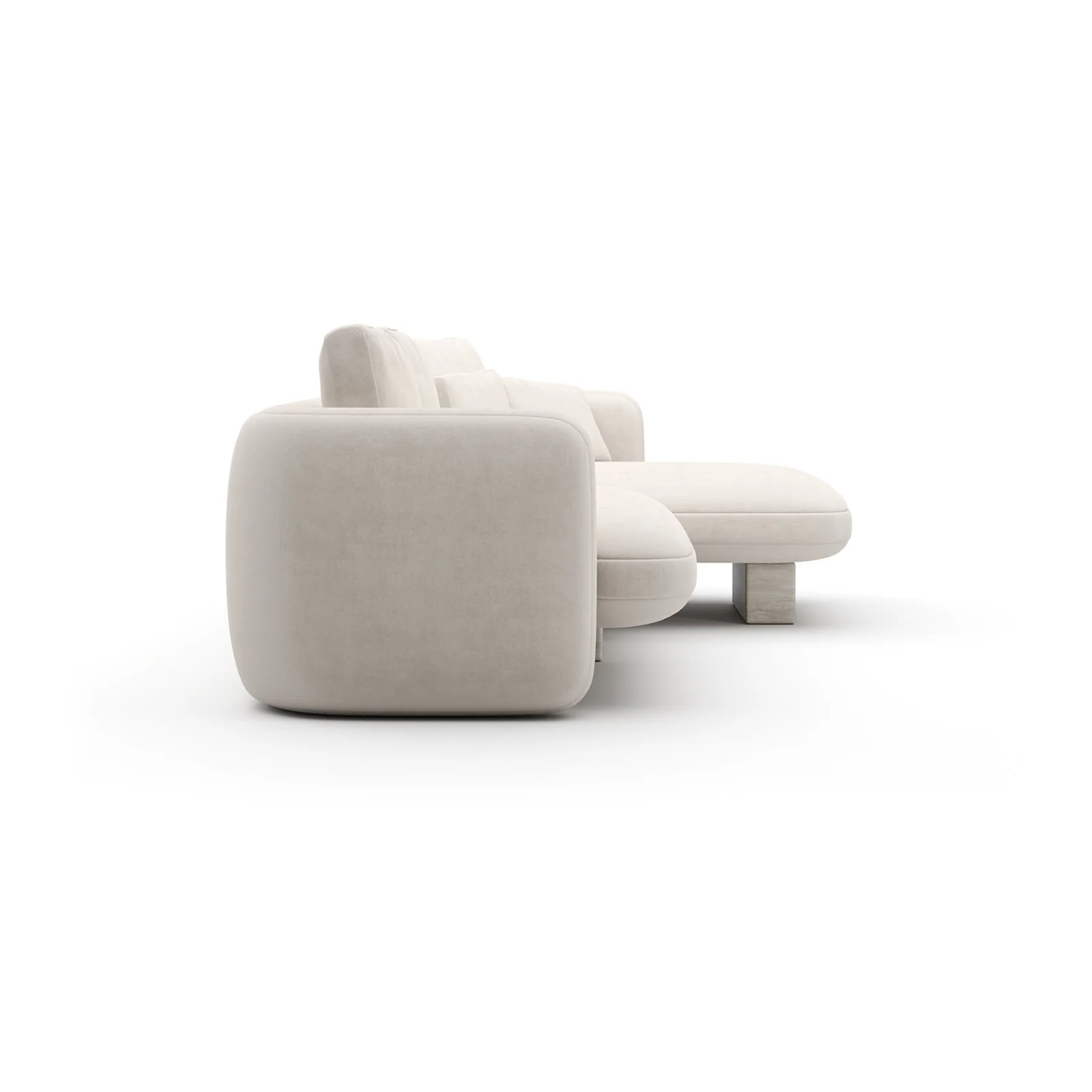 Overlap Right Chaise Sec Small Ecru — view 3