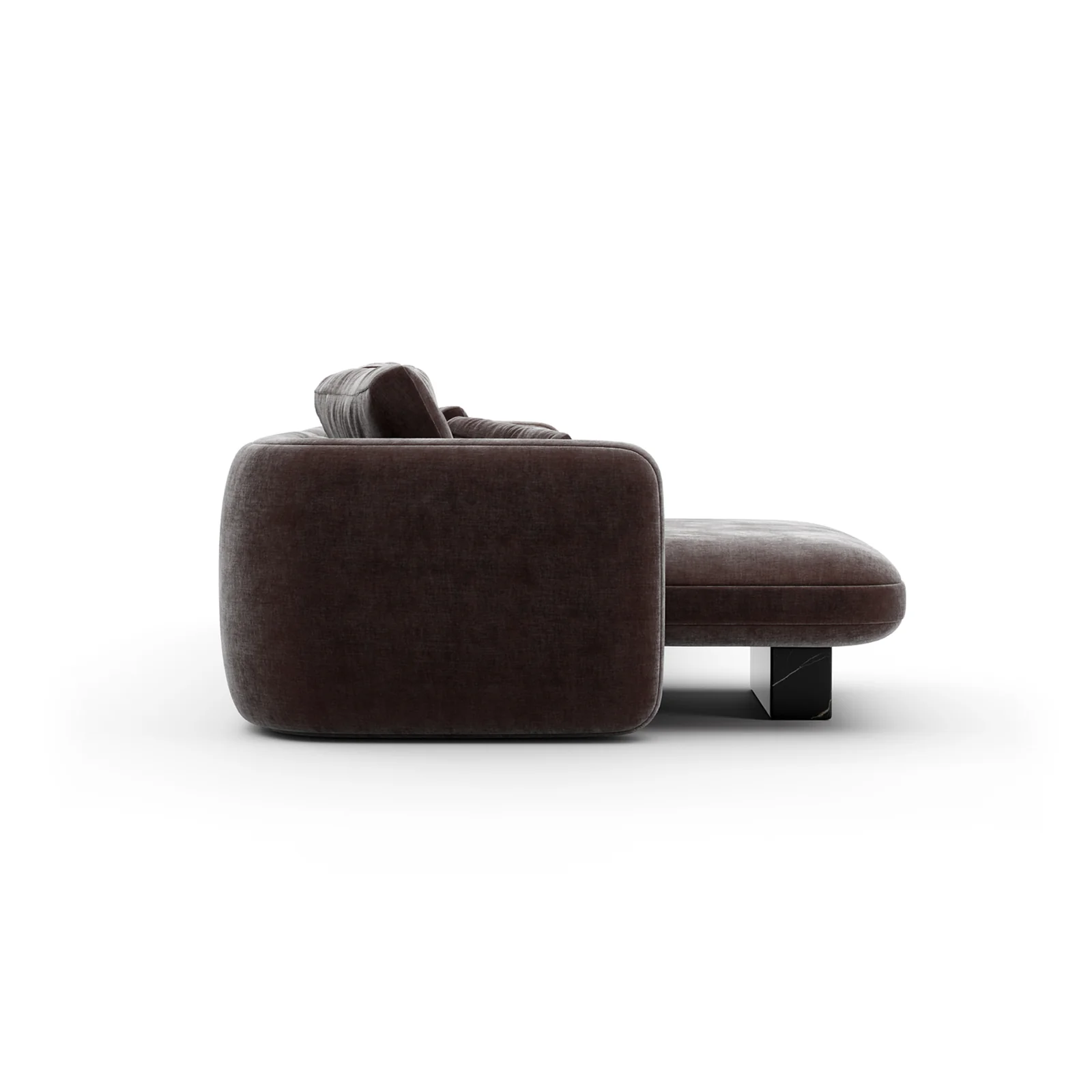 Overlap Left Chaise Sec Small Dk Taupe — view 3