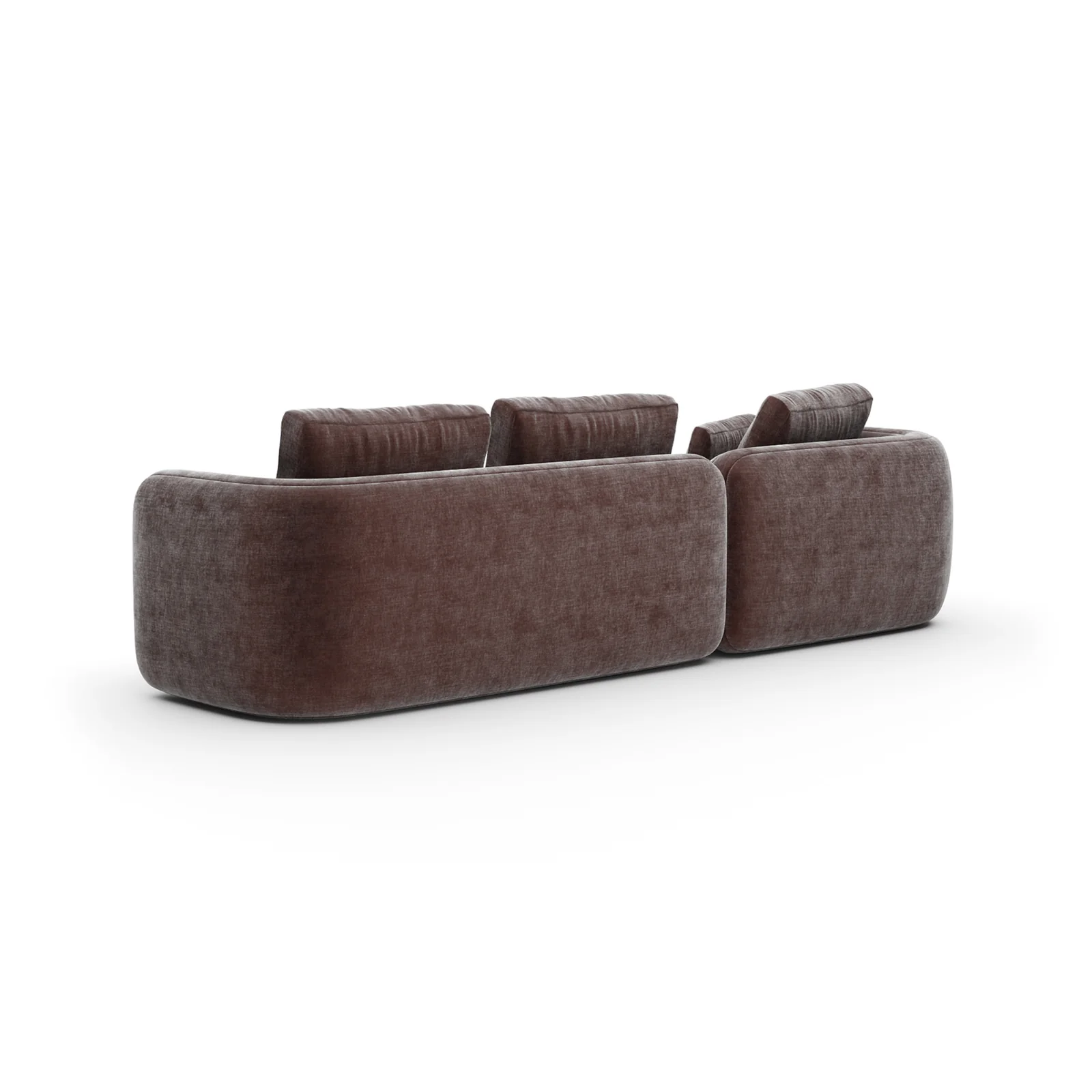 Overlap Left Chaise Sec Small Dk Taupe — view 4
