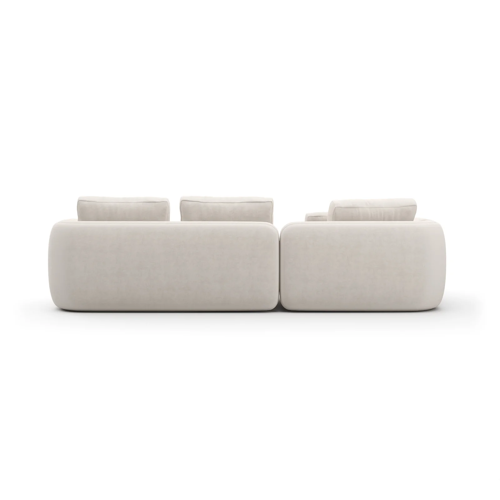 Overlap Left Chaise Sec Small Ecru — view 4