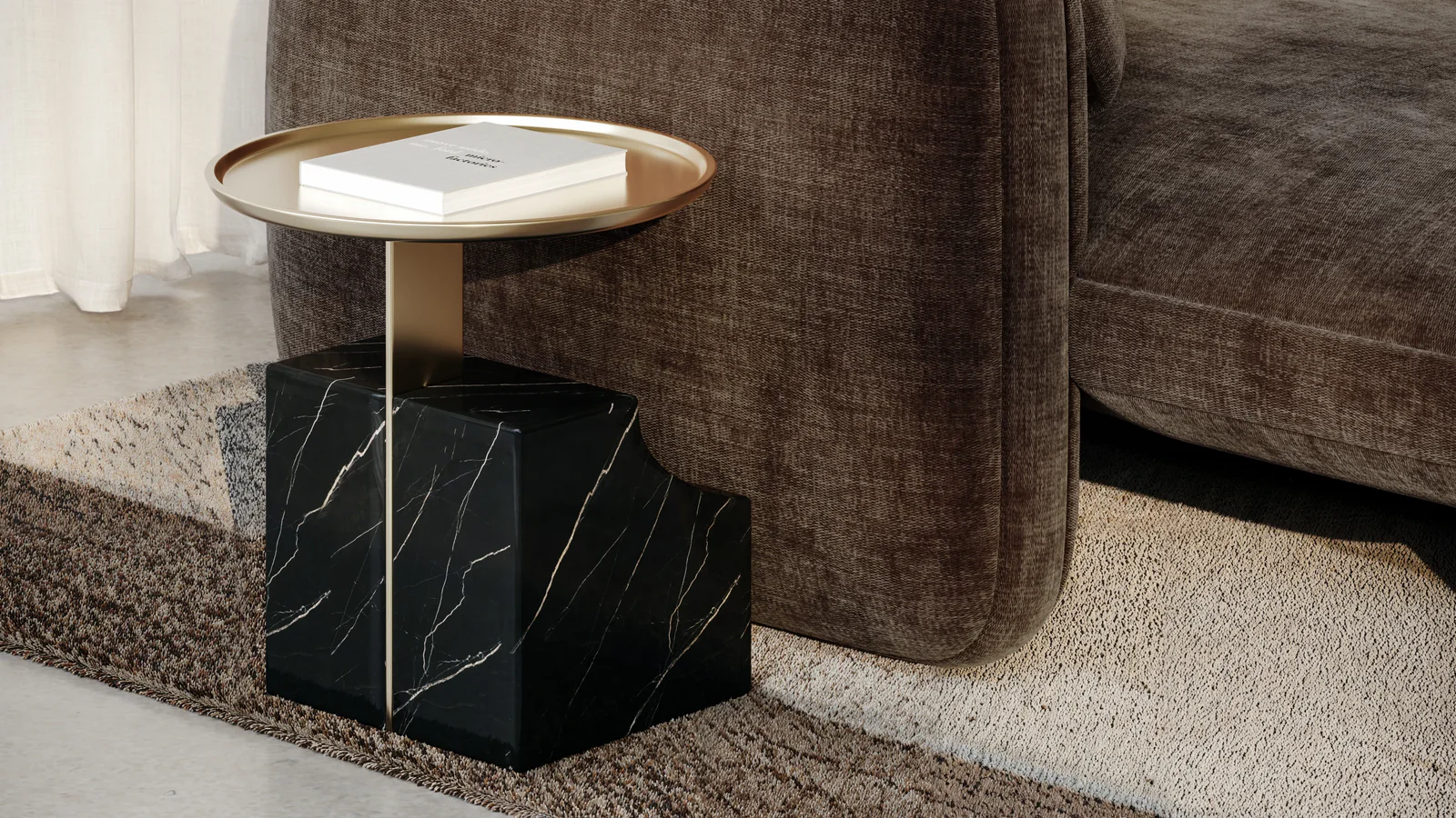 Overlap Sectional Accent Table Dark — view 3