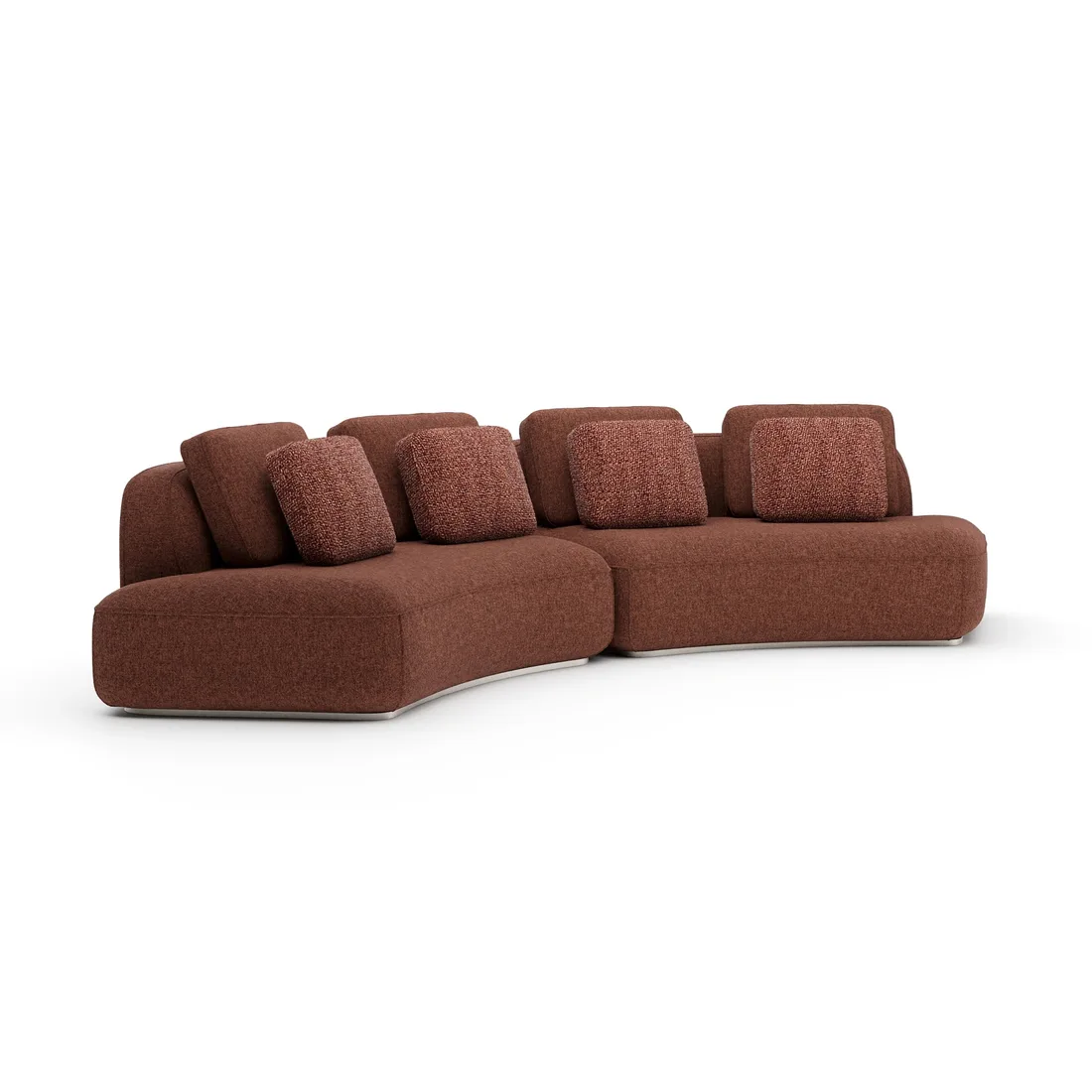 Sasso 2pc Curved Sofa - Saffron