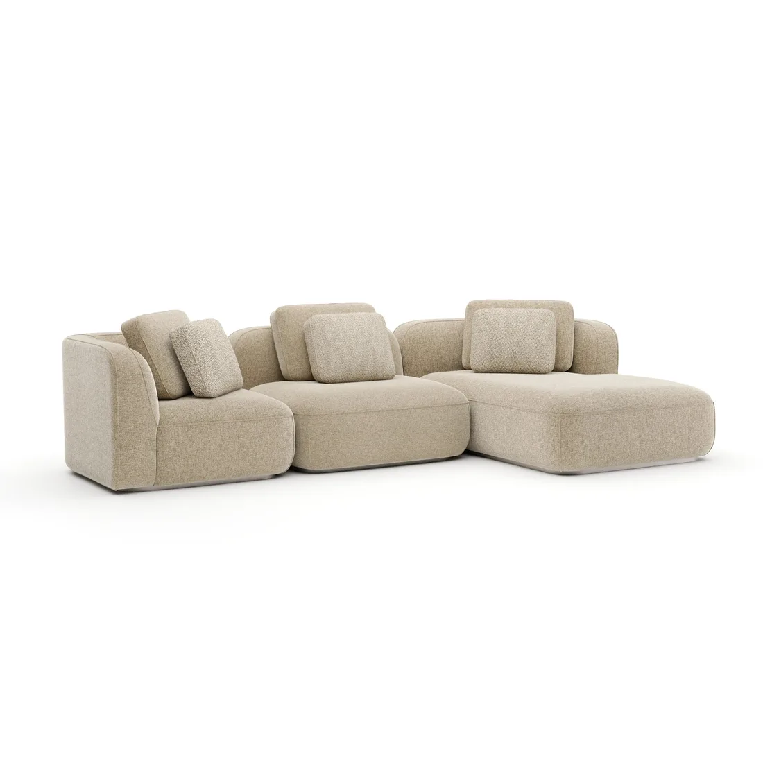 Sasso Right Chaise Sec Large - Oatmeal