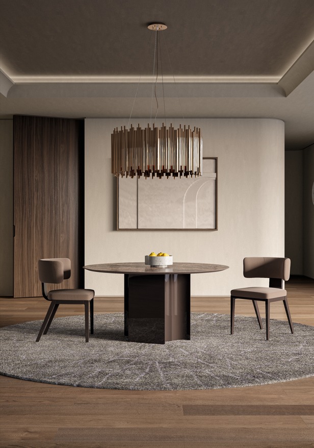 Gossip Round Dining Table in a room setting