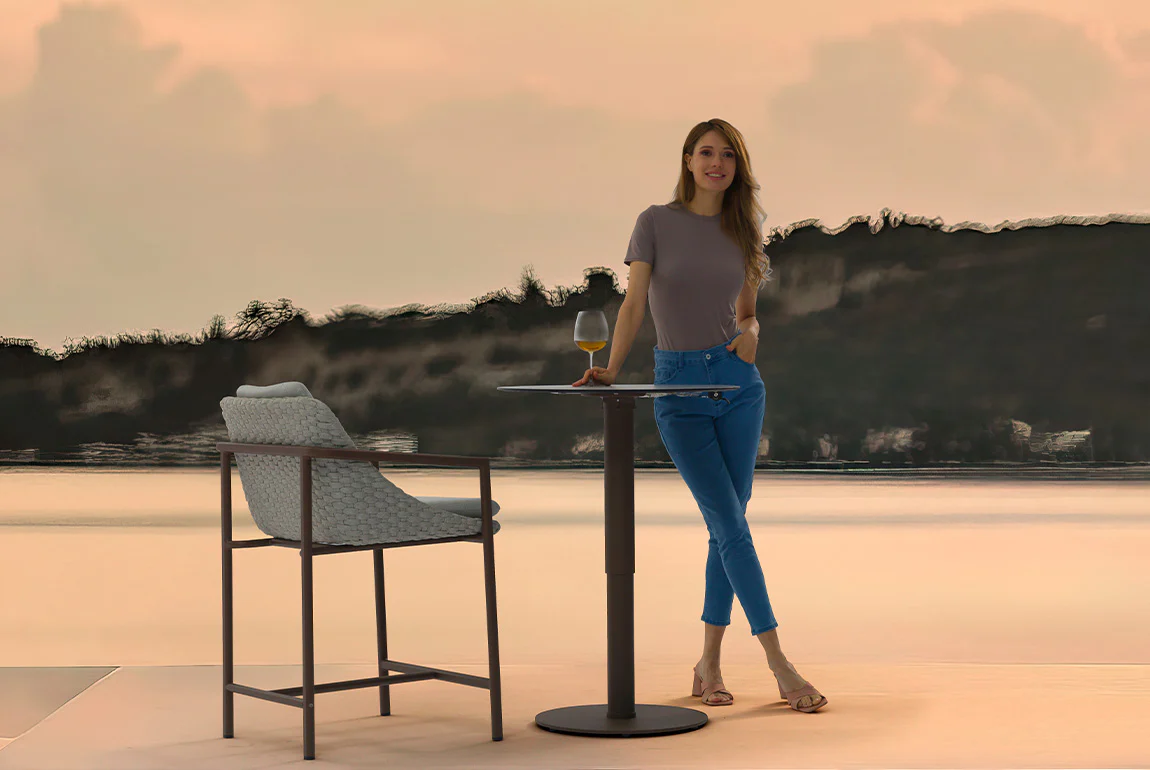 ENJOY Round adjustable height table — view 6