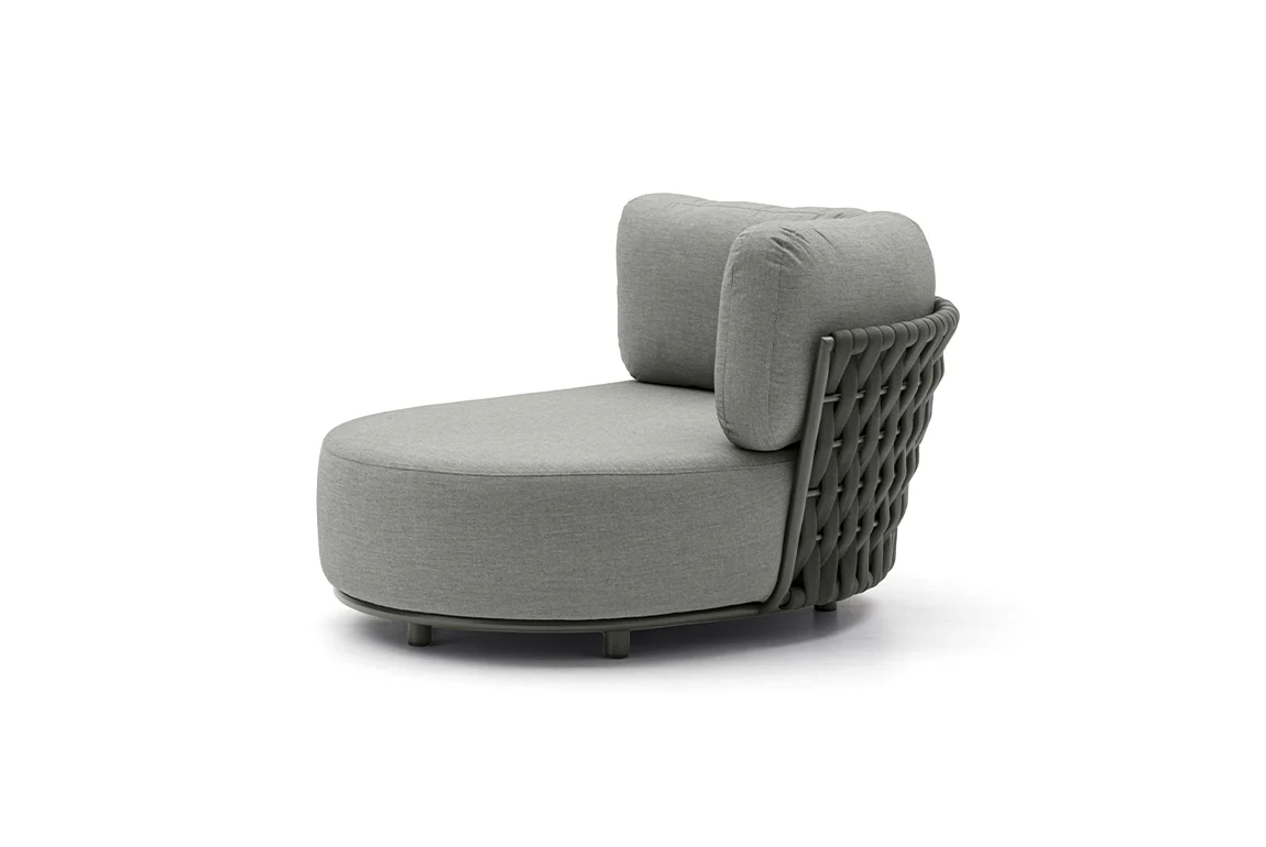 HUG left hand curved chair