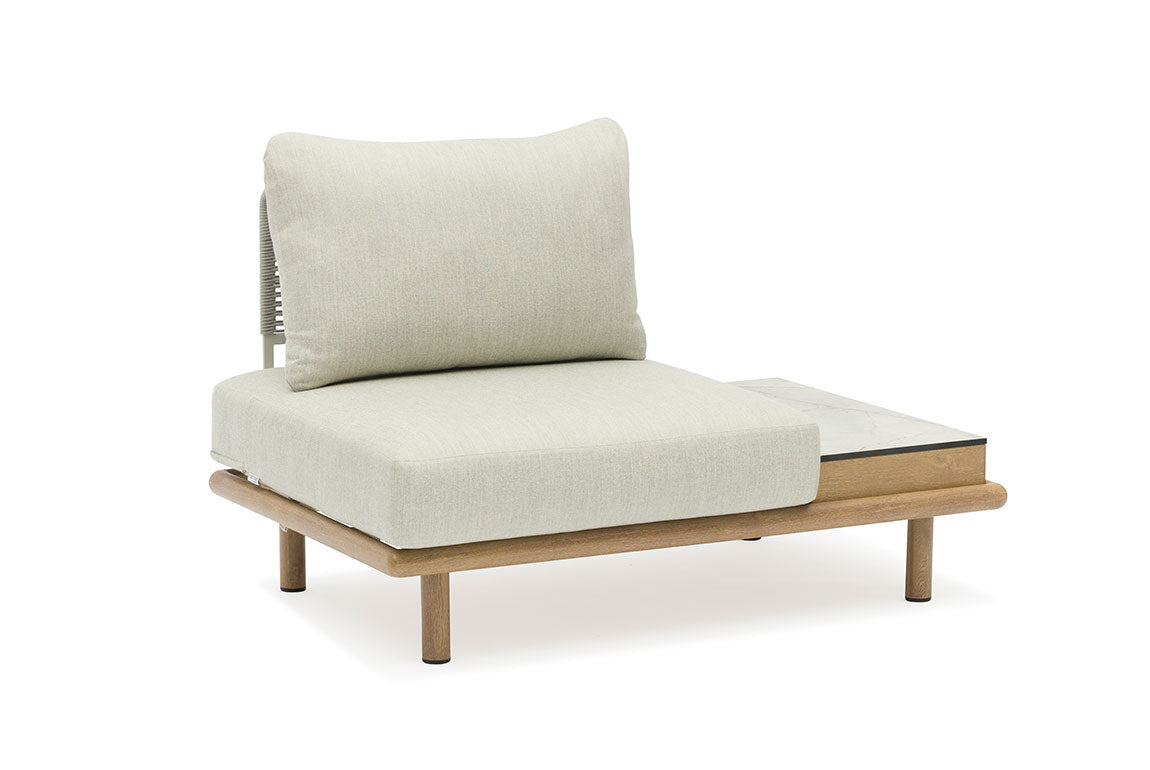 Couture Jardin PLAY armless chair with side table — Anthracite official product photo