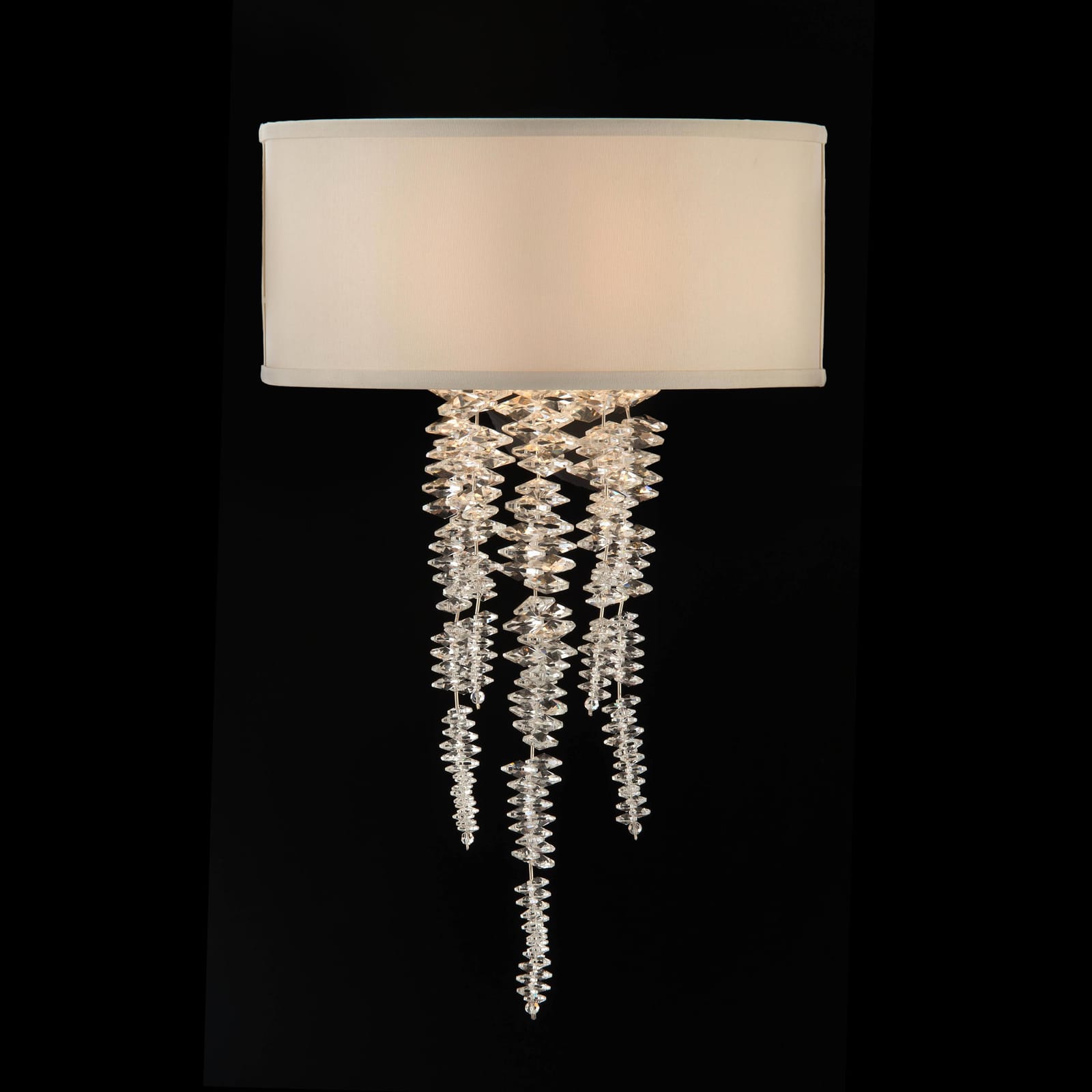 John Richard Cascading Crystal Waterfall One-Light Sconce official image 1