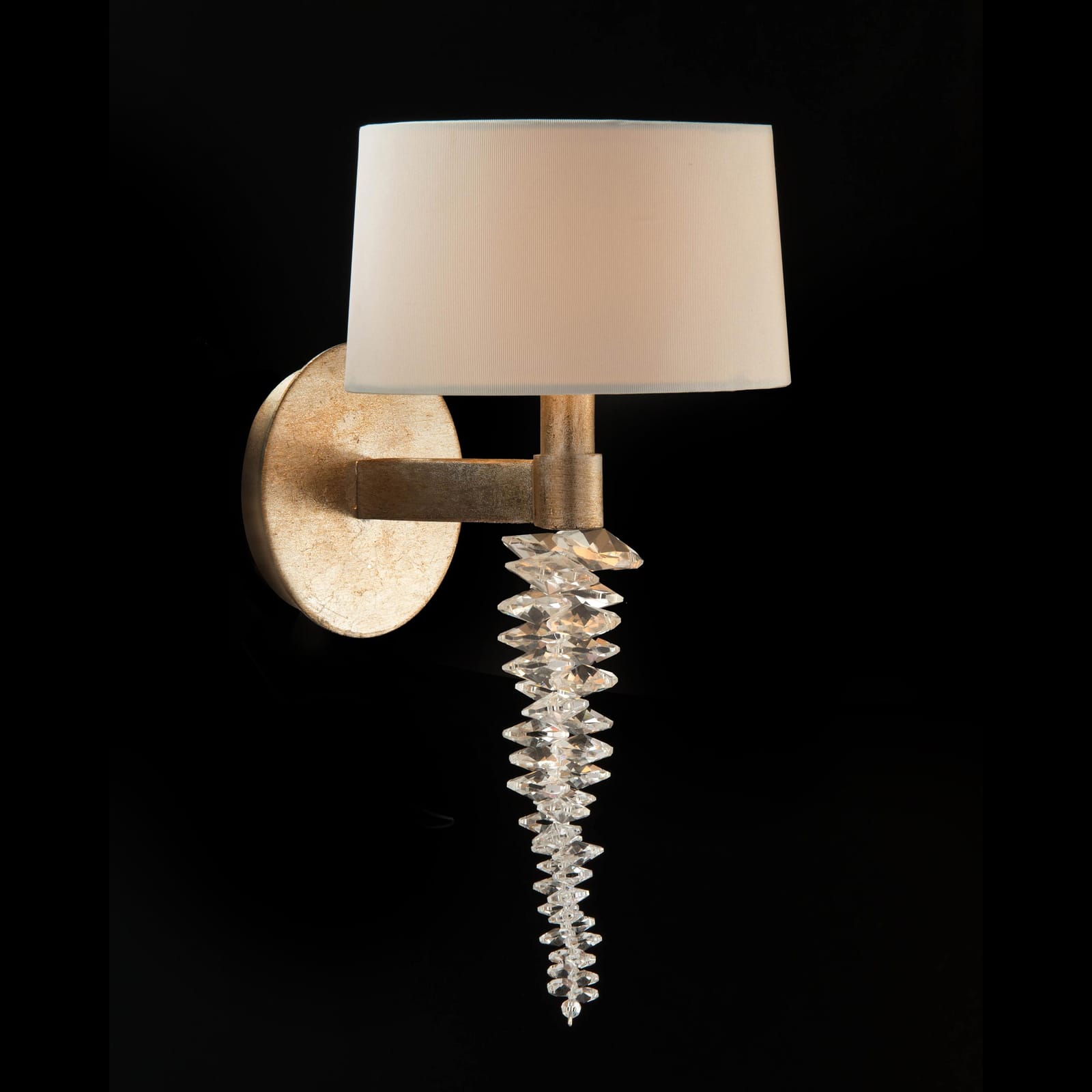 John Richard Cascading Crystal Waterfall One-Light Wall Sconce official image 1