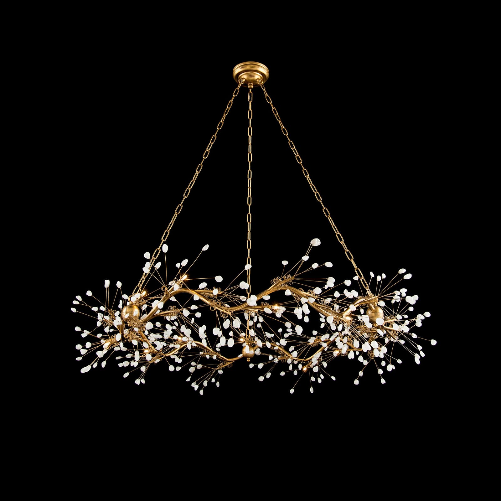 John Richard Waving Twelve-Light Stone, Quartz Chandelier official image 1