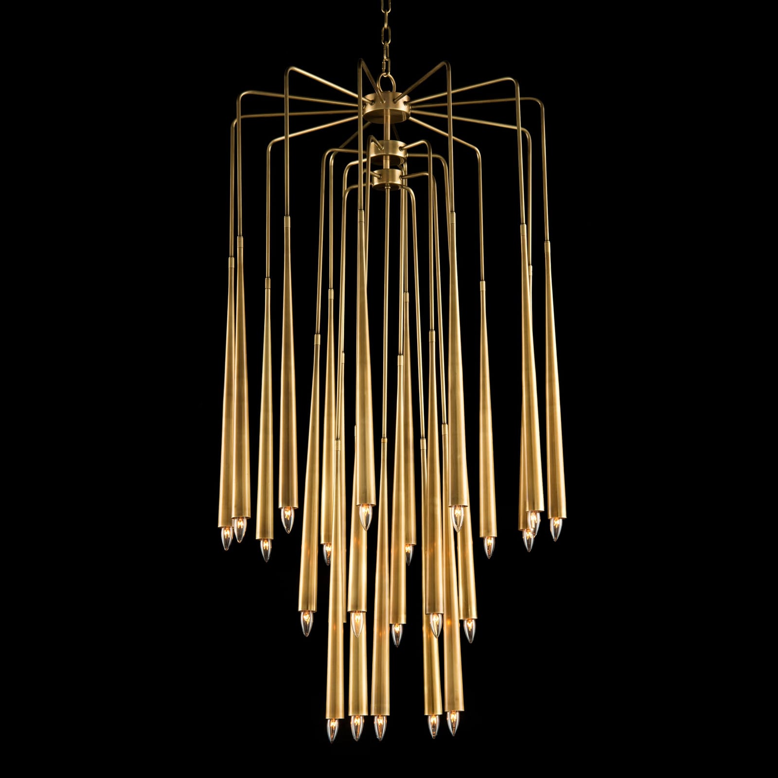 John Richard Hans Twenty-Three-Light Brass Chandelier official image 1