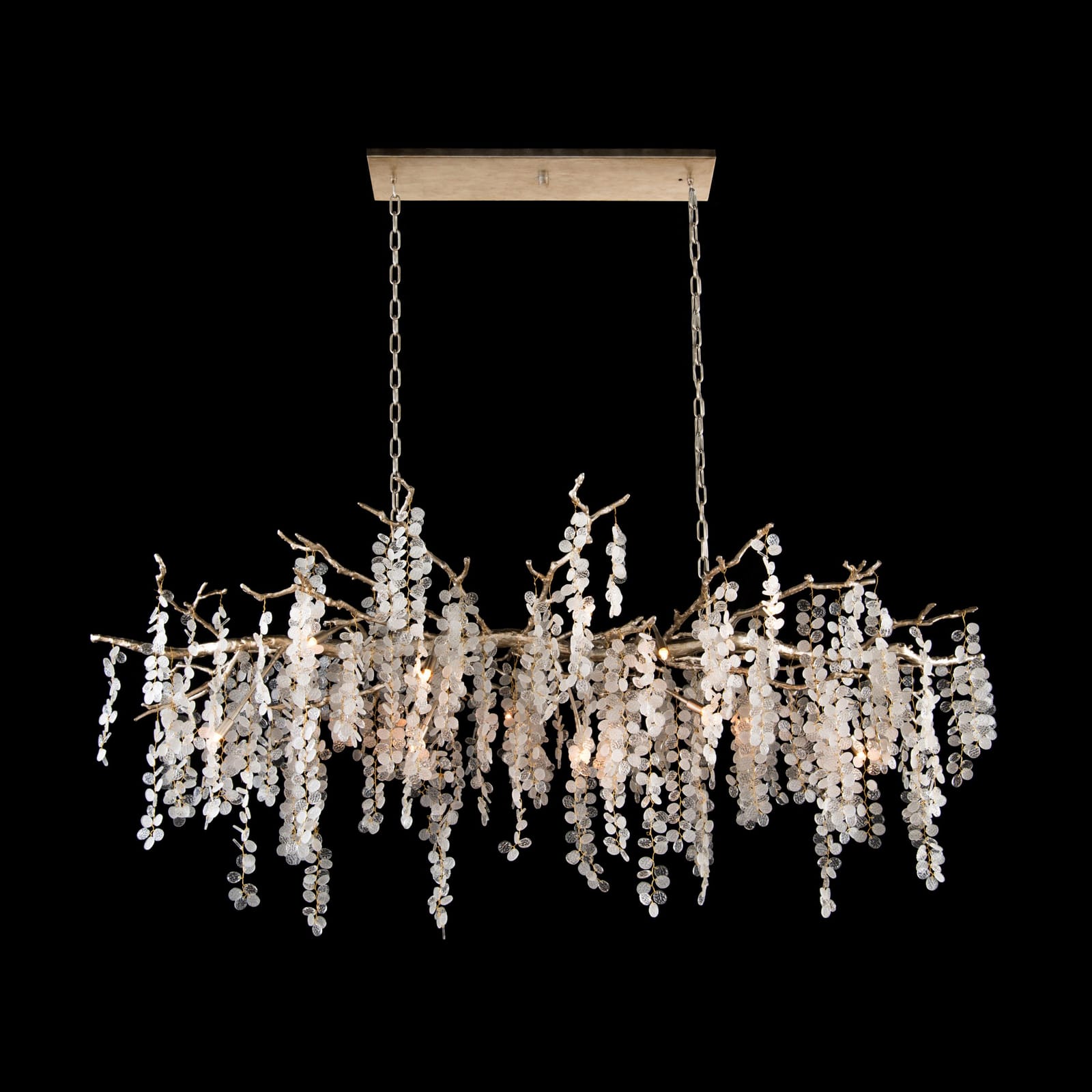 John Richard Shiro-Noda Fifteen-Light Glass Cluster Horizontal Chandelier official image 1
