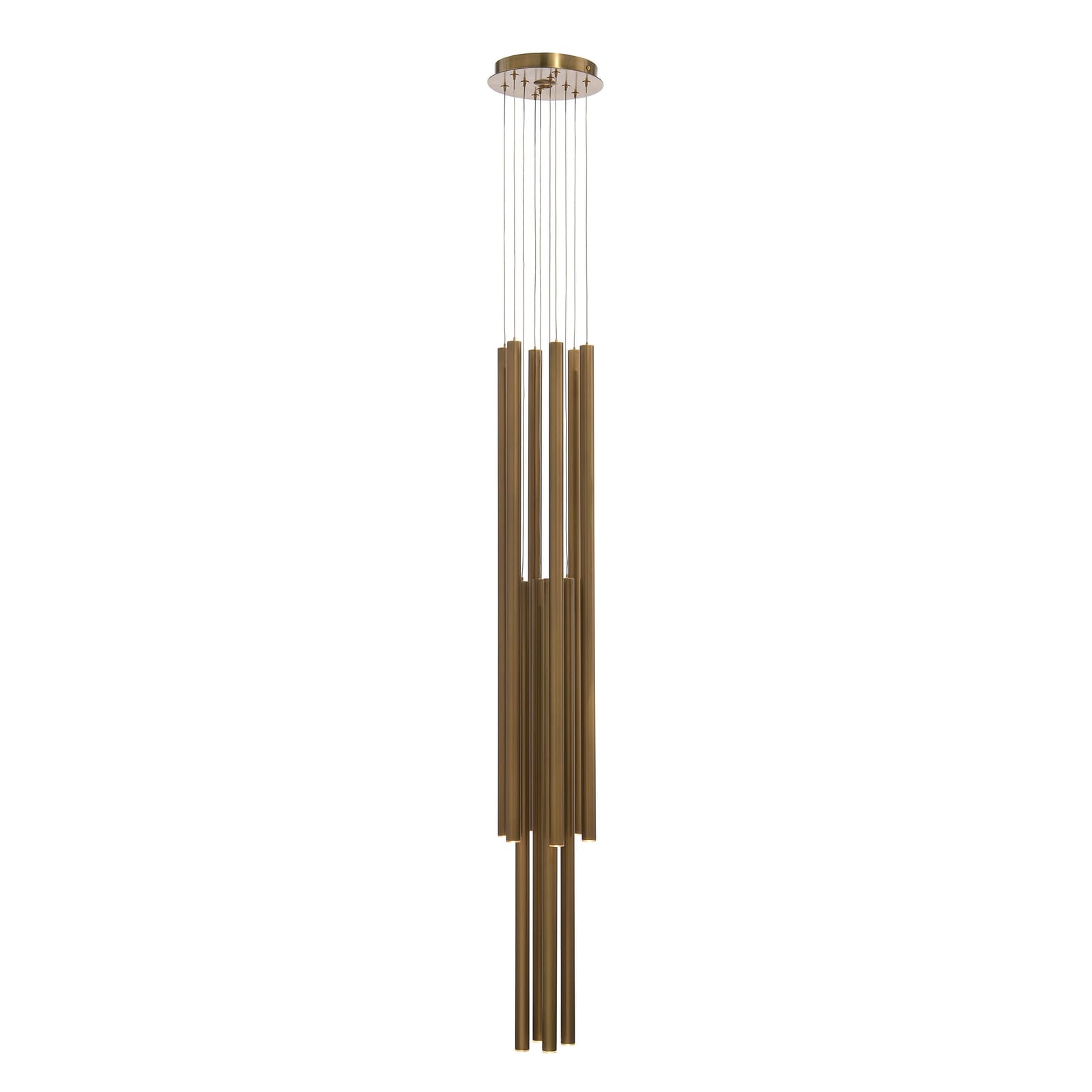 John Richard Hans Eleven-Droplight Brass Chandelier official image 3