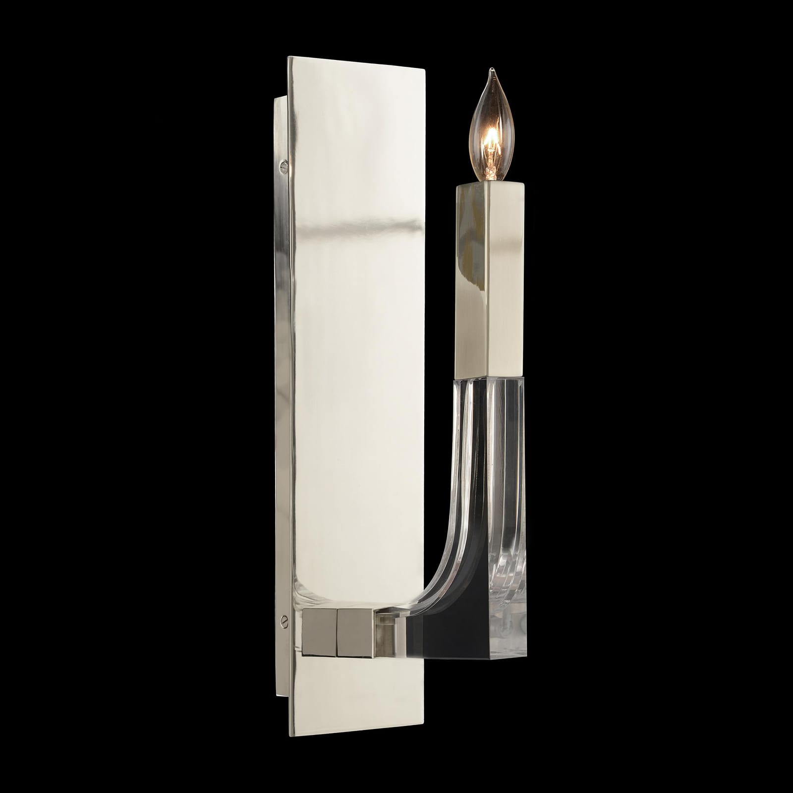 John Richard Acrylic And Nickel Single-Light Wall Sconce official image 1