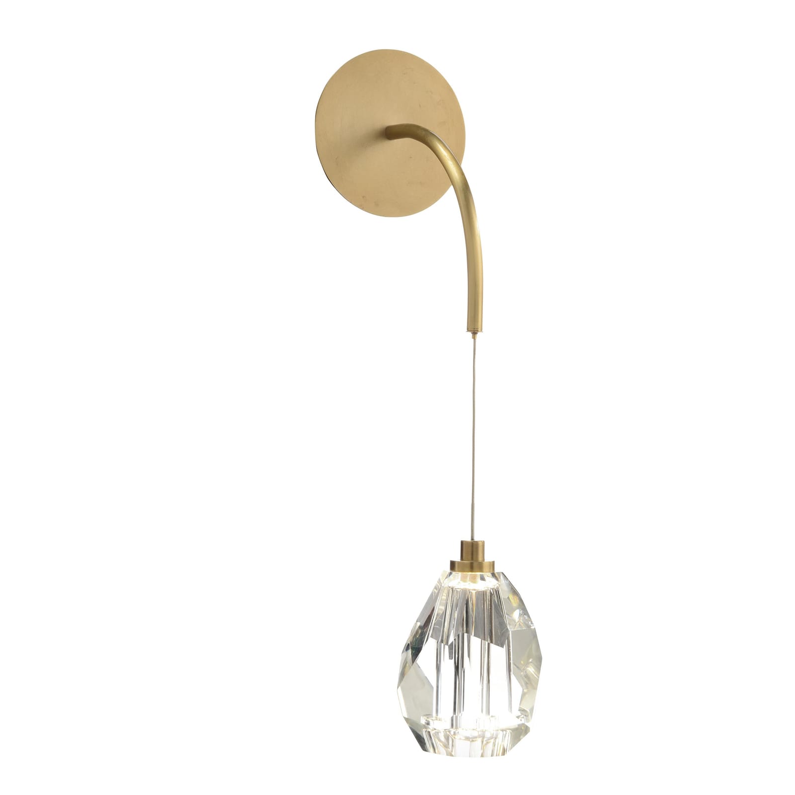 John Richard Faceted Cut Crystal Single-Droplight Sconce official image 1