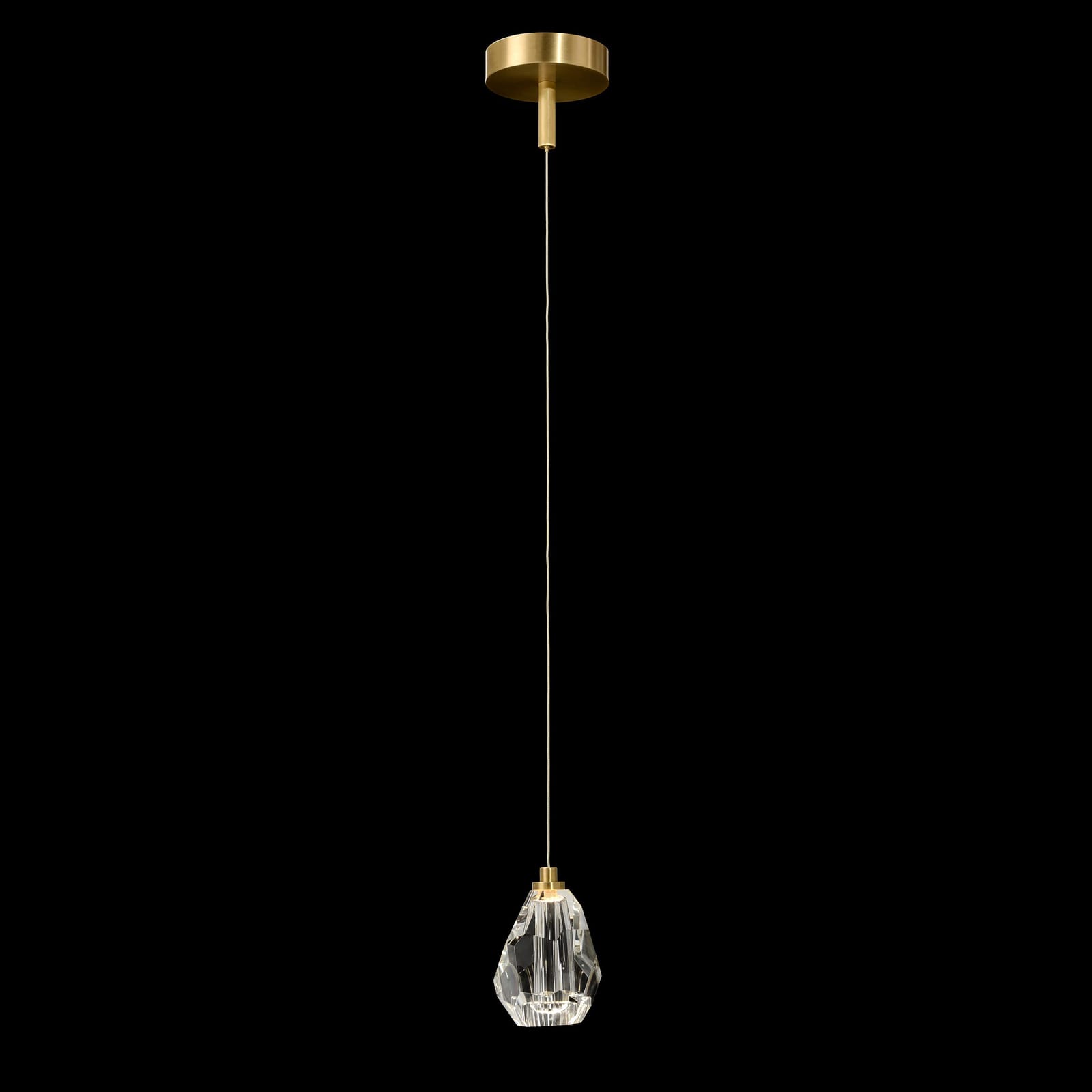 John Richard Faceted Chunk Crystal Single Droplight official image 1