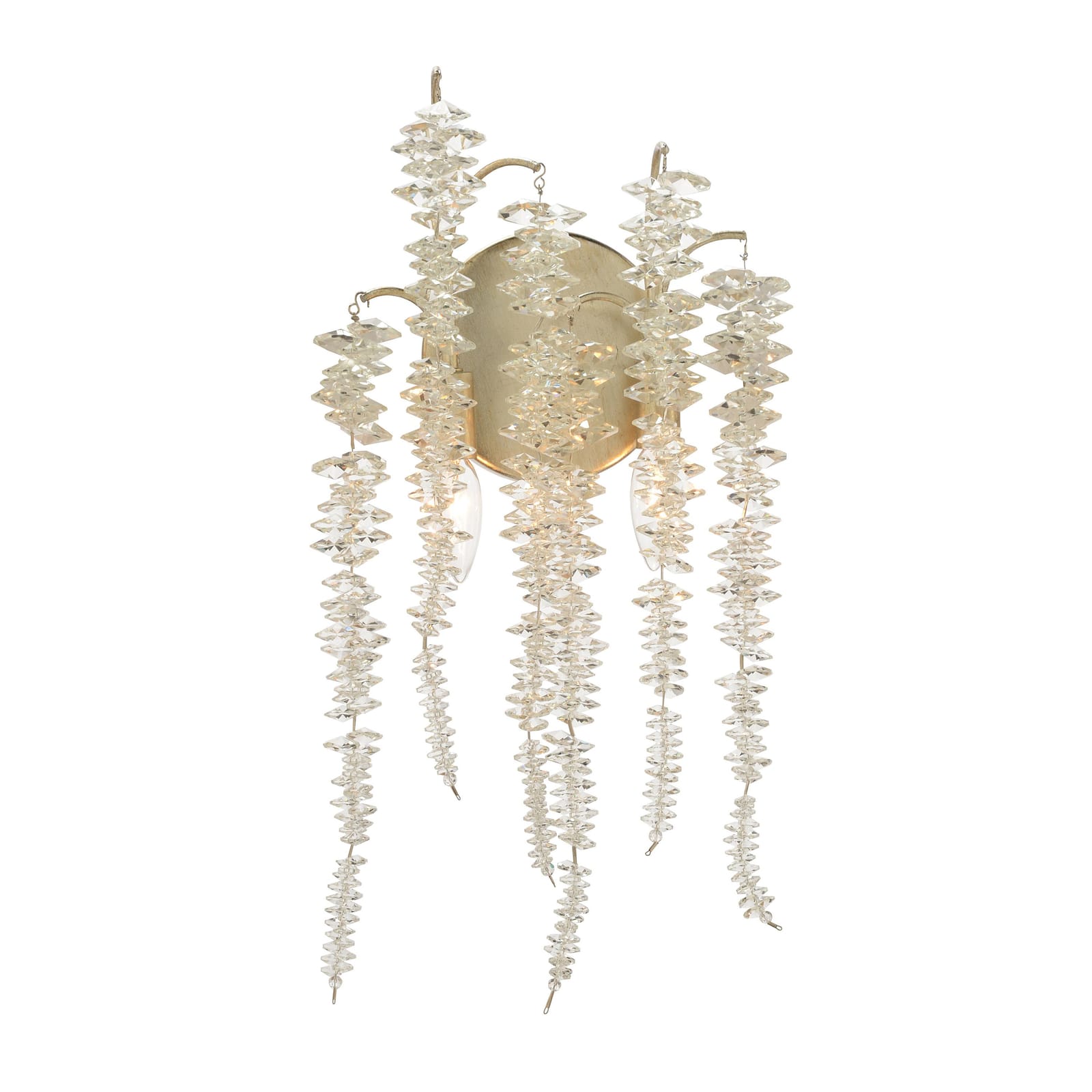 John Richard Cascading Crystal Two-Light Wall Sconce official image 1