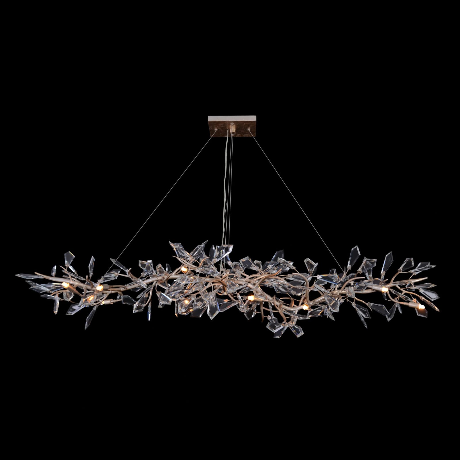 John Richard Kotta Fourteen-Light Cut-Crystal Oblong Chandelier official image 1
