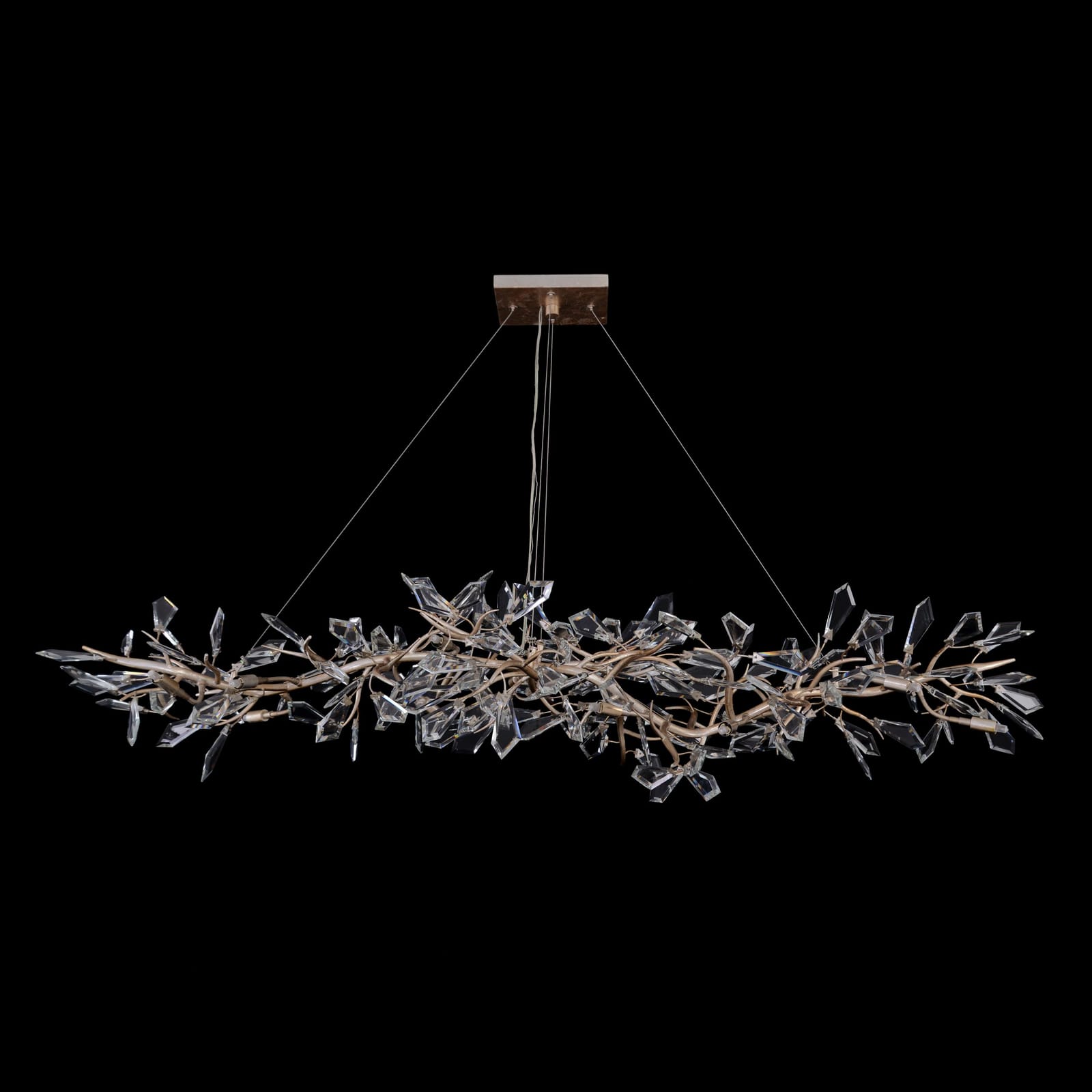 John Richard Kotta Fourteen-Light Cut-Crystal Oblong Chandelier official image 3