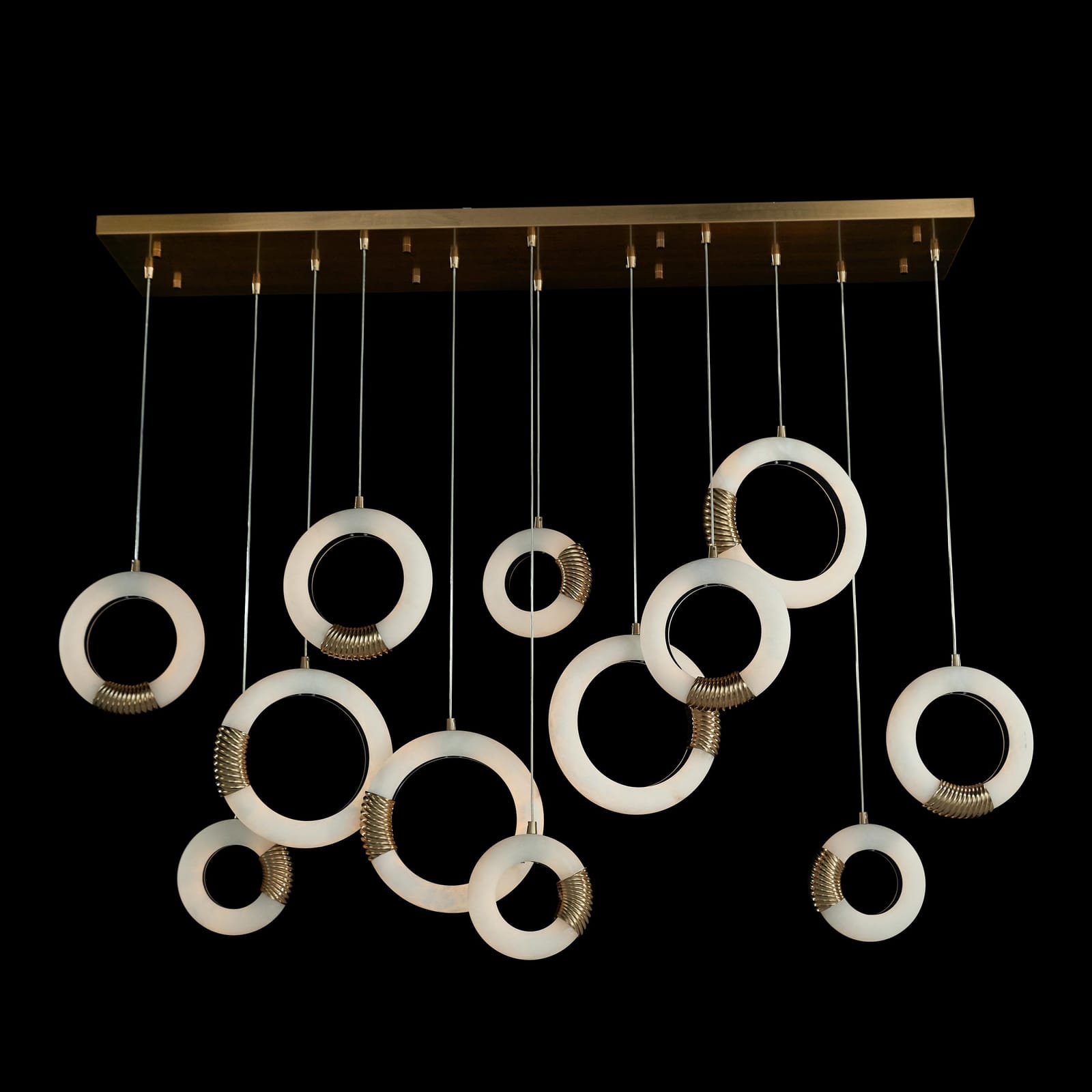 John Richard Bangela Twelve-Light Horizontal Pendant Chandelier official image 1