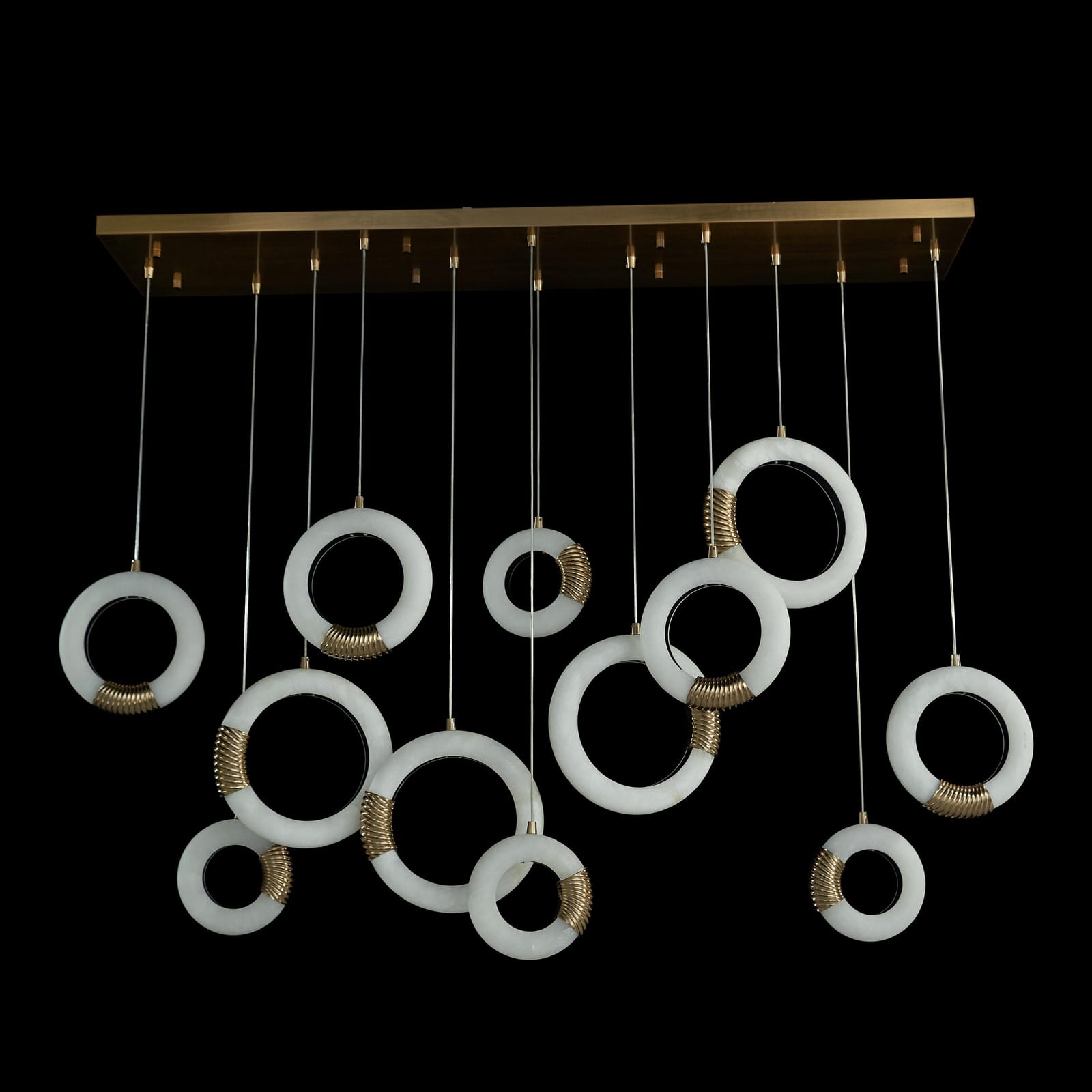 John Richard Bangela Twelve-Light Horizontal Pendant Chandelier official image 2