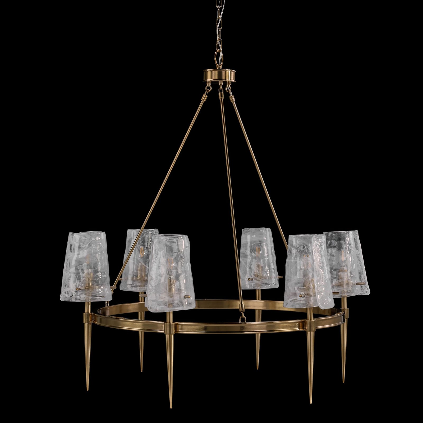 John Richard Coffee Bronze Torch Six-Light Chandelier official image 2