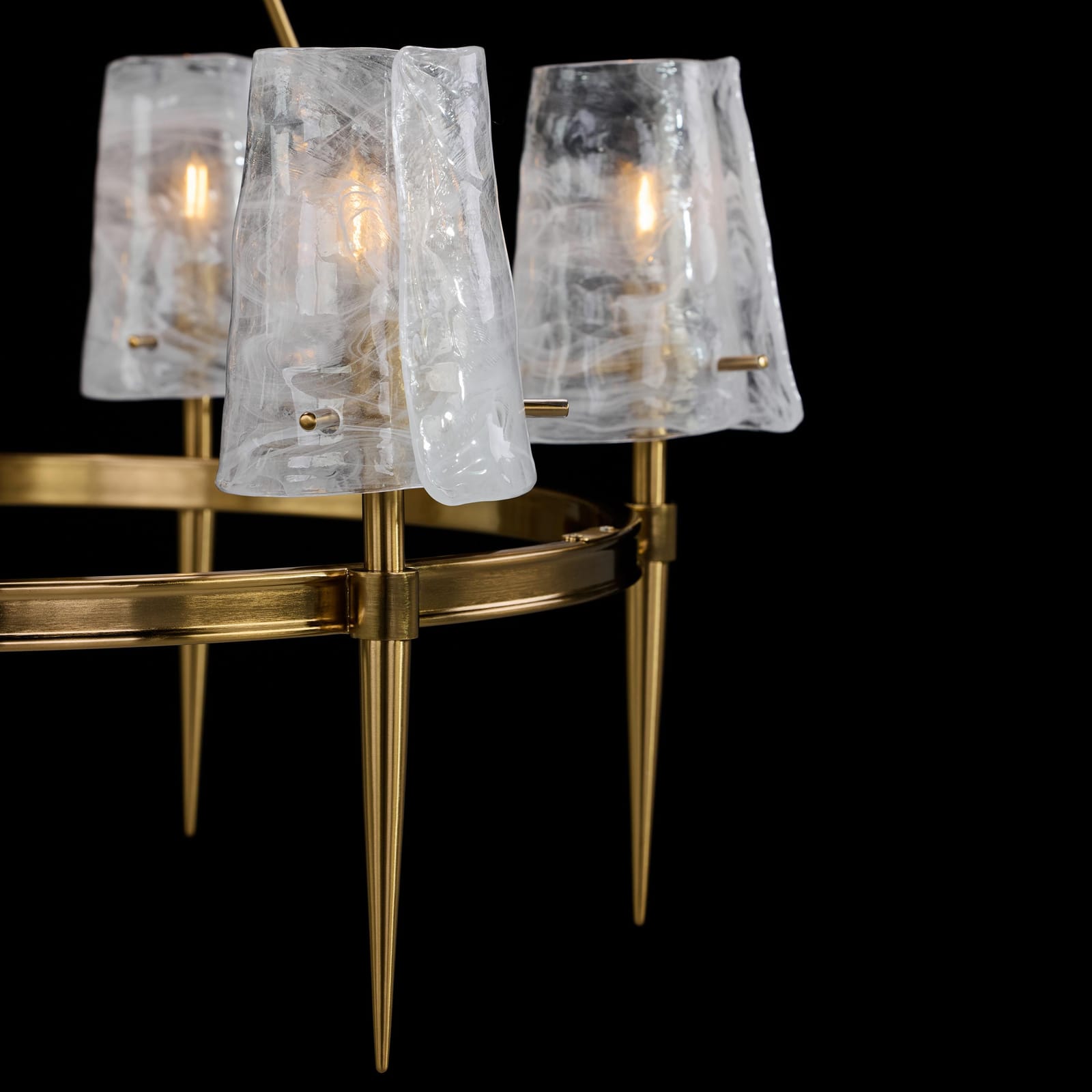 John Richard Coffee Bronze Torch Six-Light Chandelier official image 3
