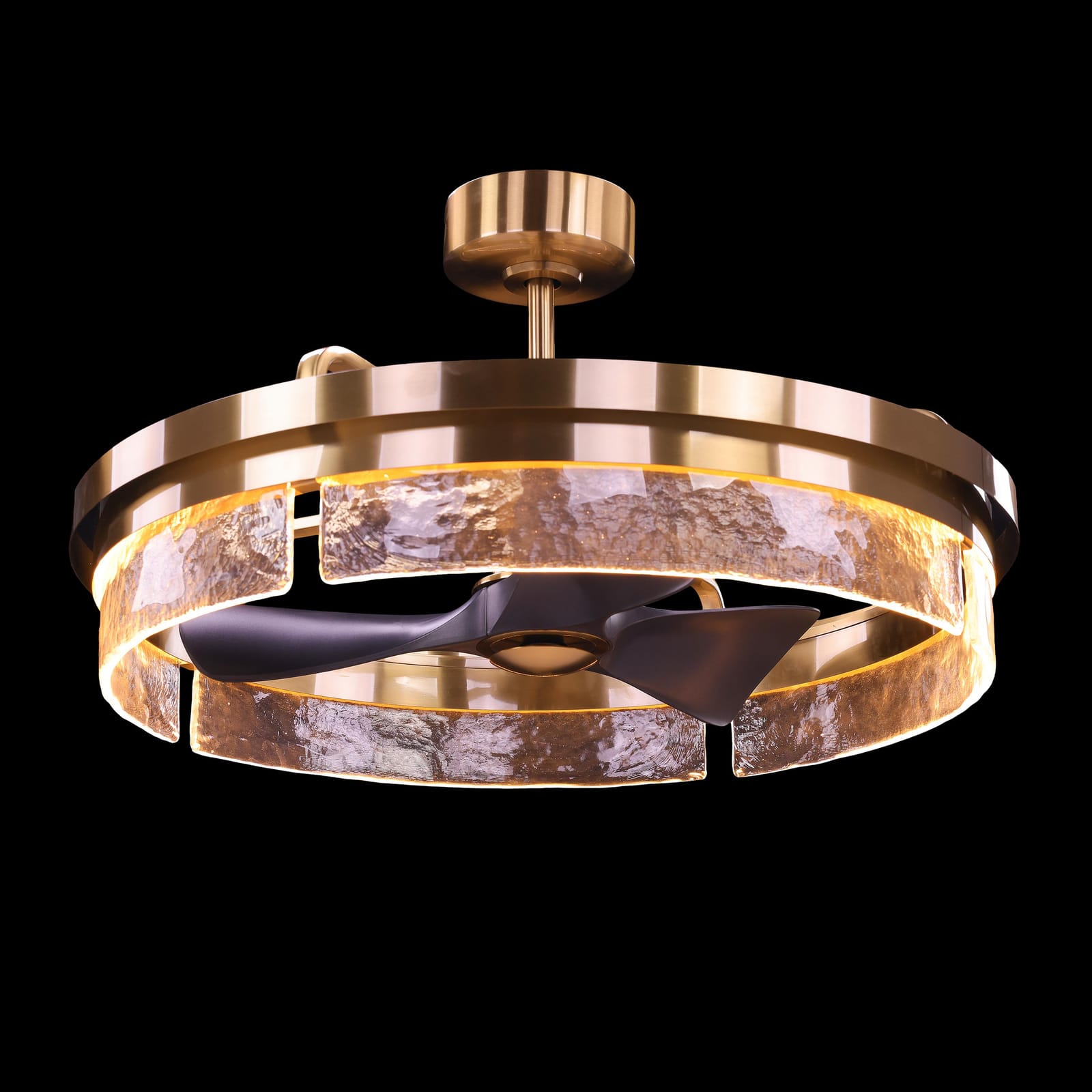 John Richard Sinclair Chandelier with Fan, Brass official image 1