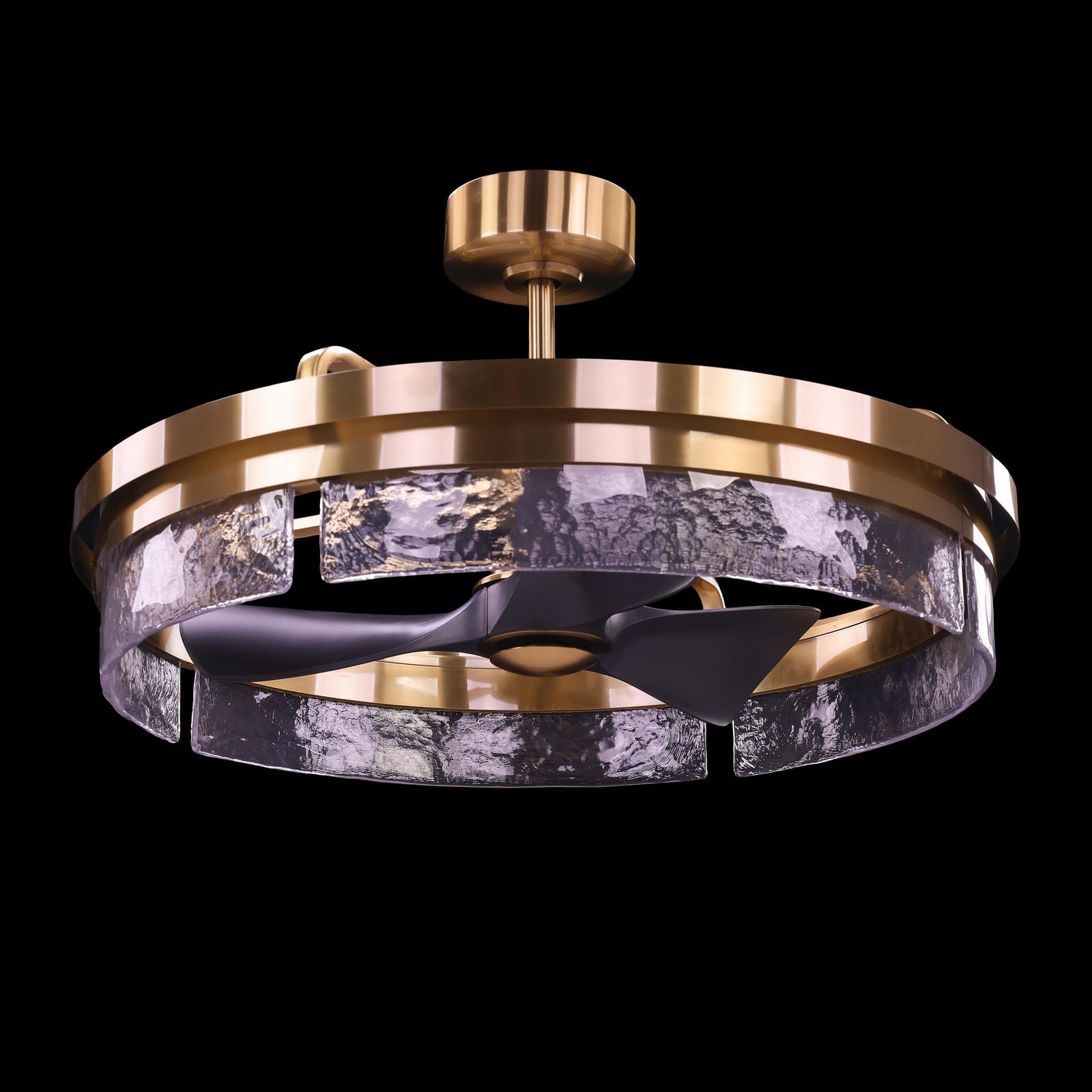 John Richard Sinclair Chandelier with Fan, Brass official image 2