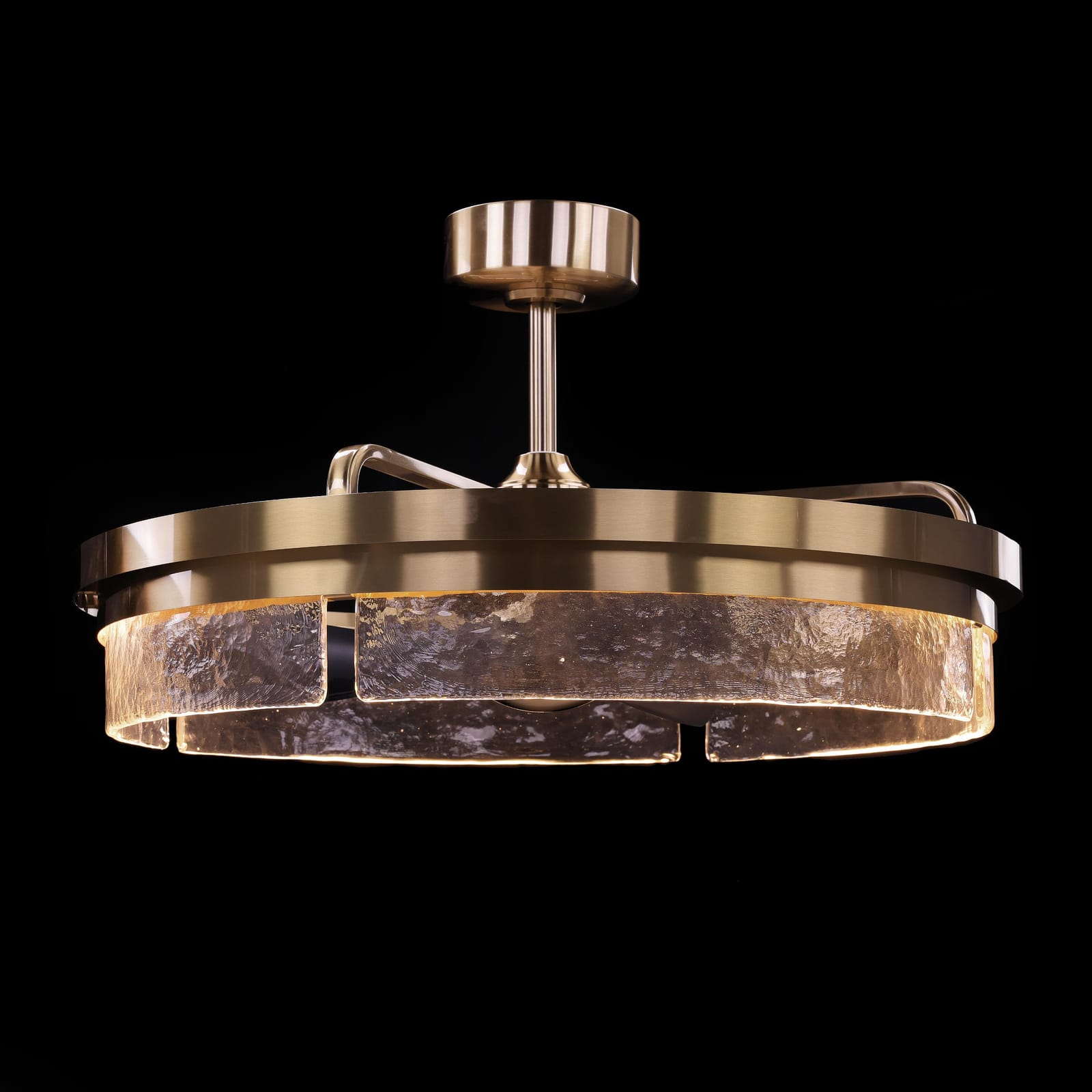 John Richard Sinclair Chandelier with Fan, Brass official image 5