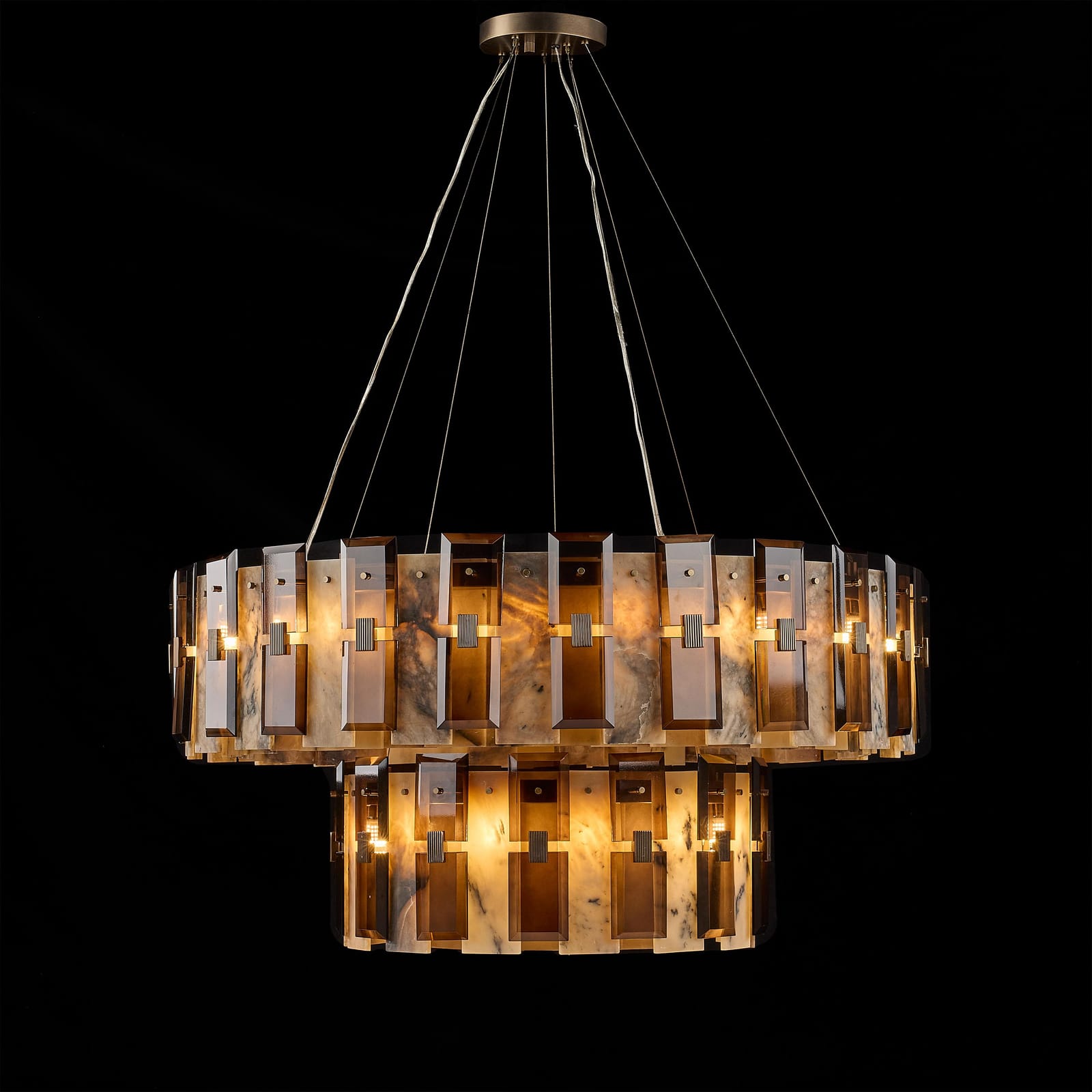 John Richard Tamboril Thirty-Eight-Light Two-Tier Chandelier official image 1