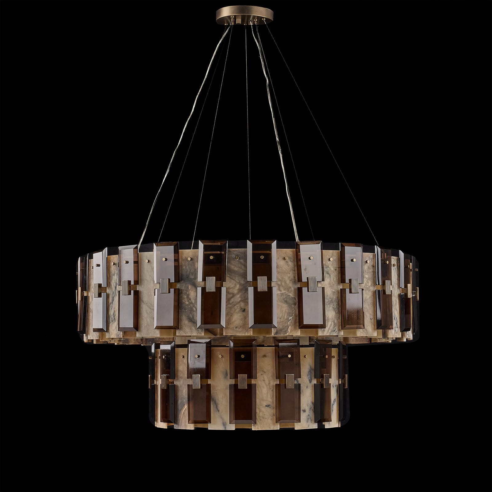 John Richard Tamboril Thirty-Eight-Light Two-Tier Chandelier official image 2