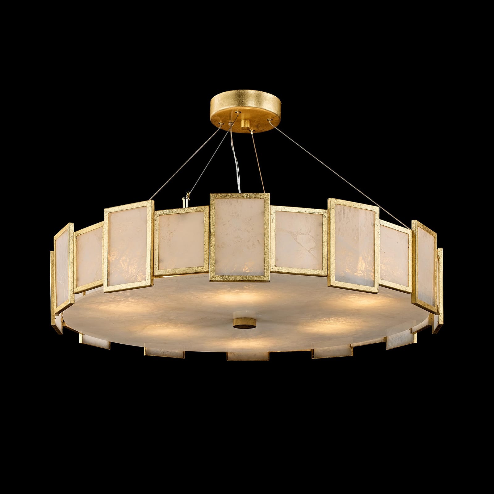 John Richard Calcite Panel Six-Light Chandelier official image 1