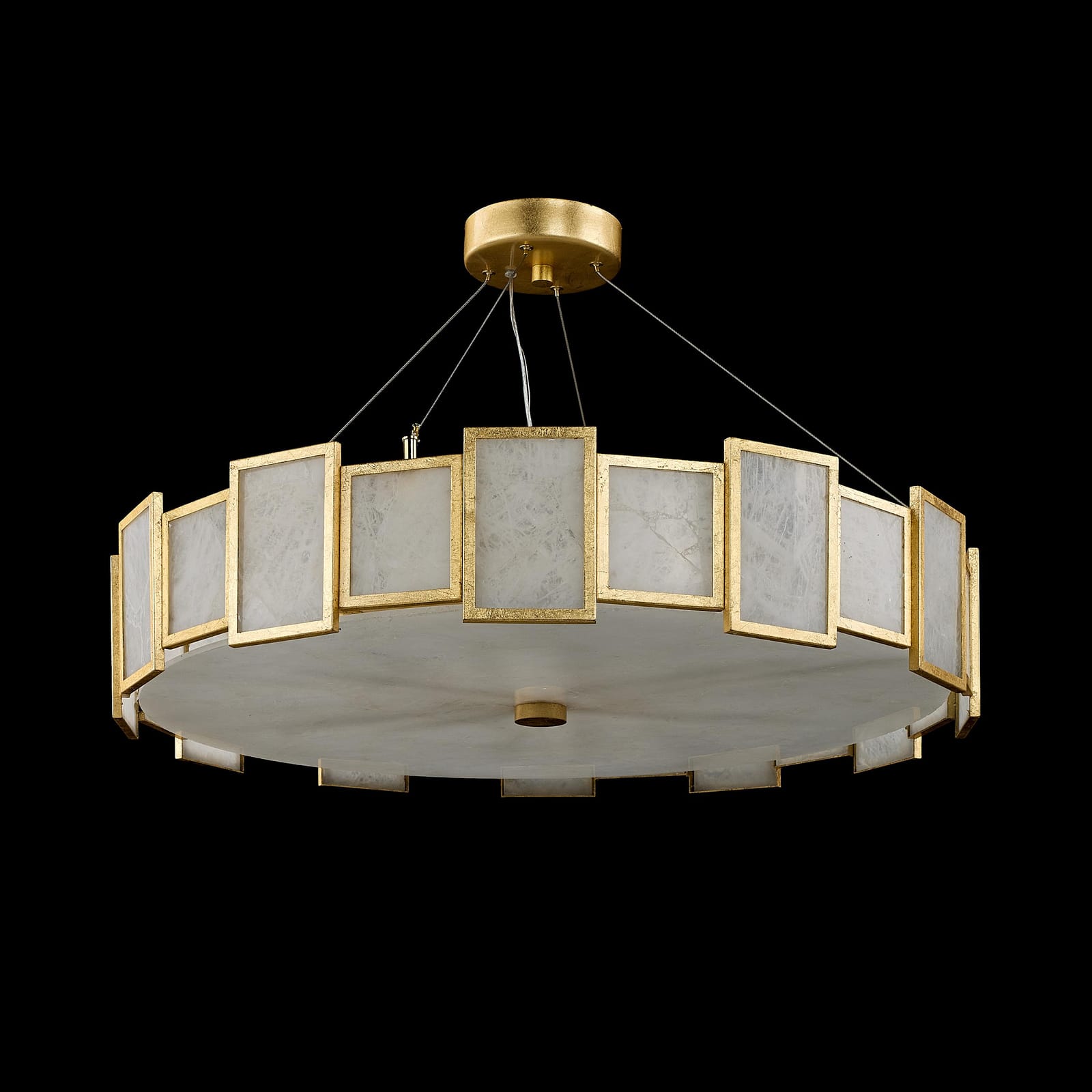 John Richard Calcite Panel Six-Light Chandelier official image 2