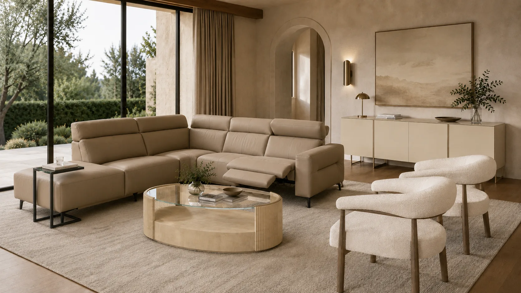 Warm modern living